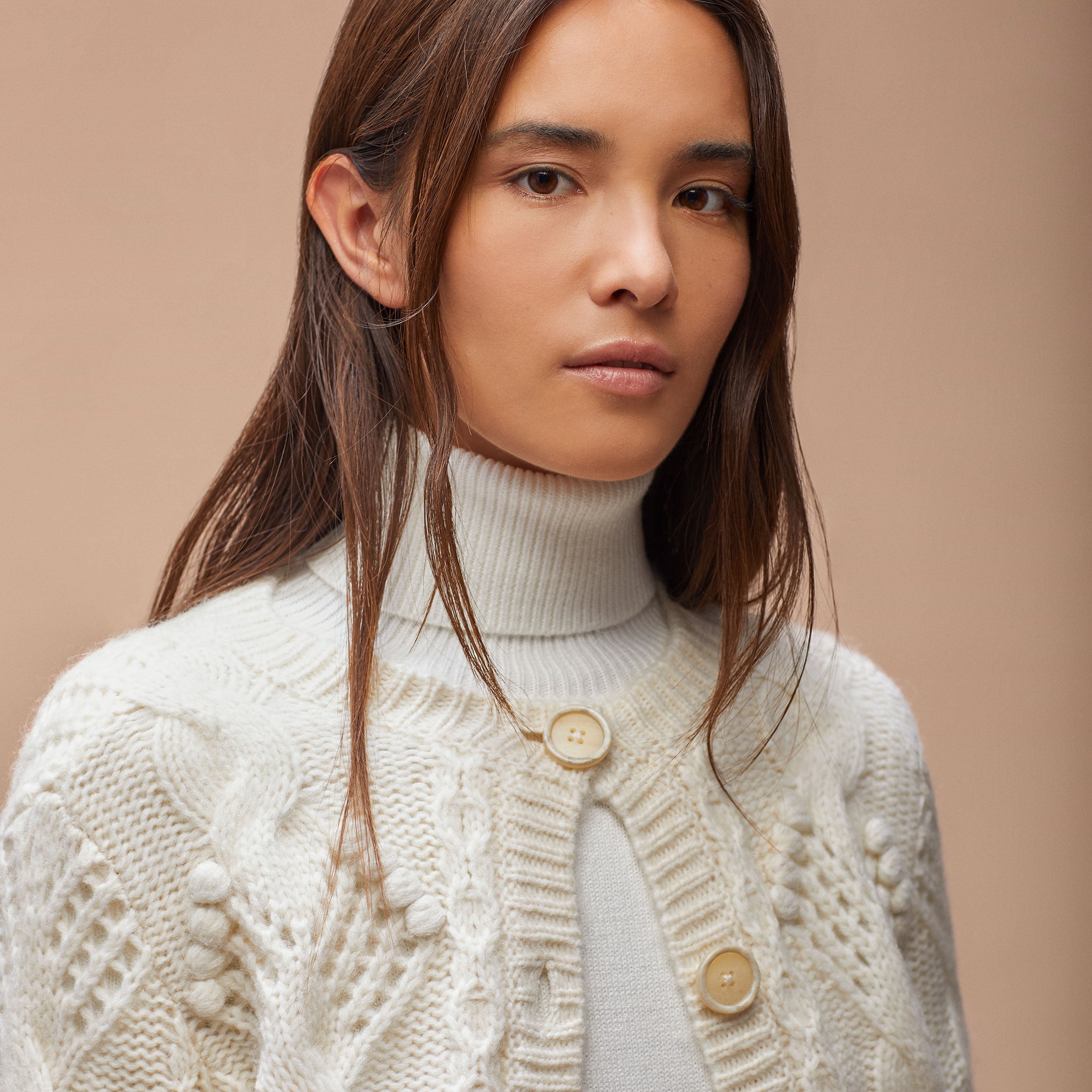 Short braided cardigan