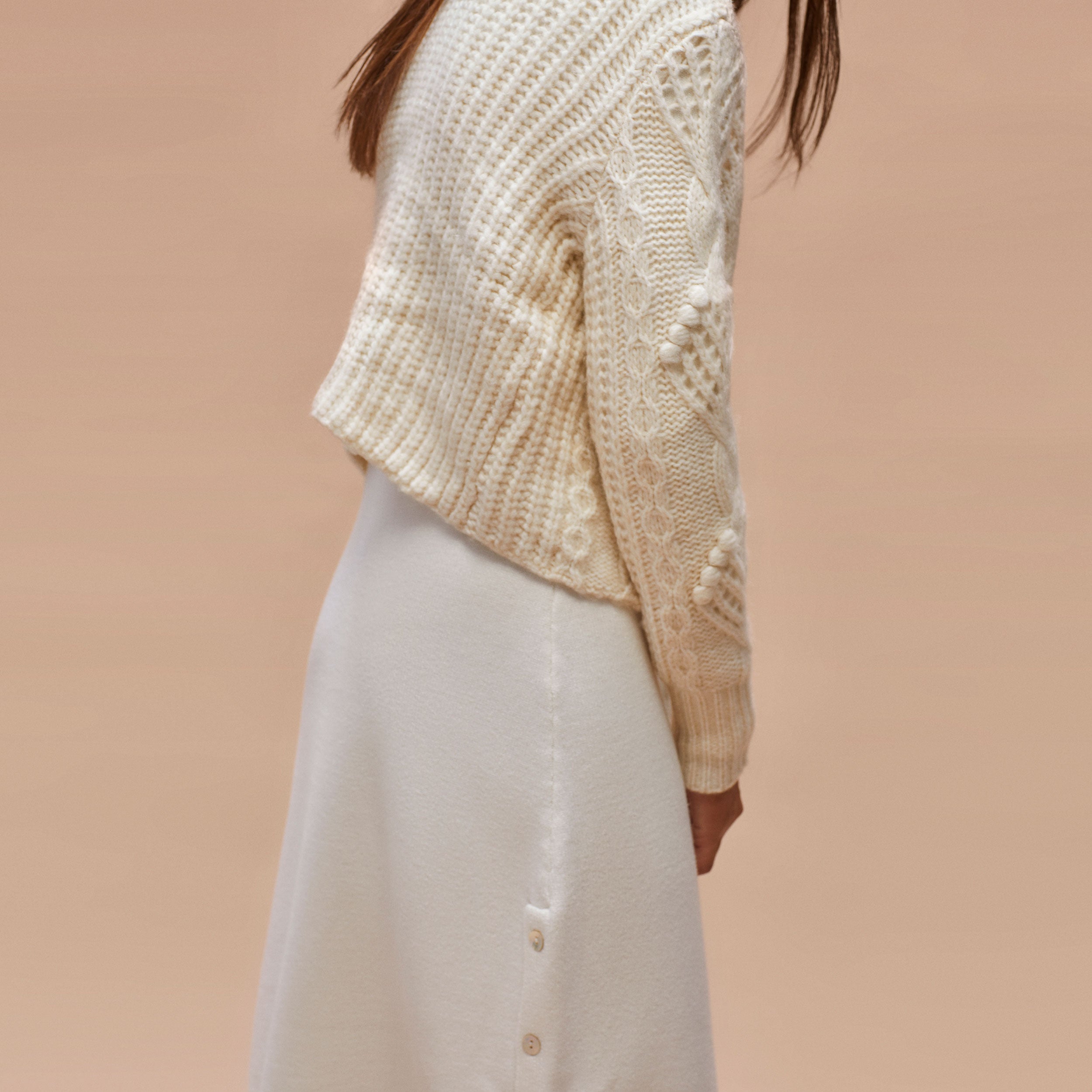 Short braided cardigan