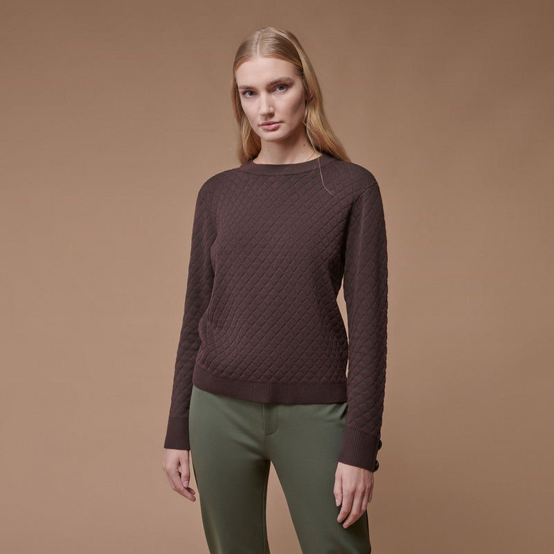 Rhombus texture sweater
