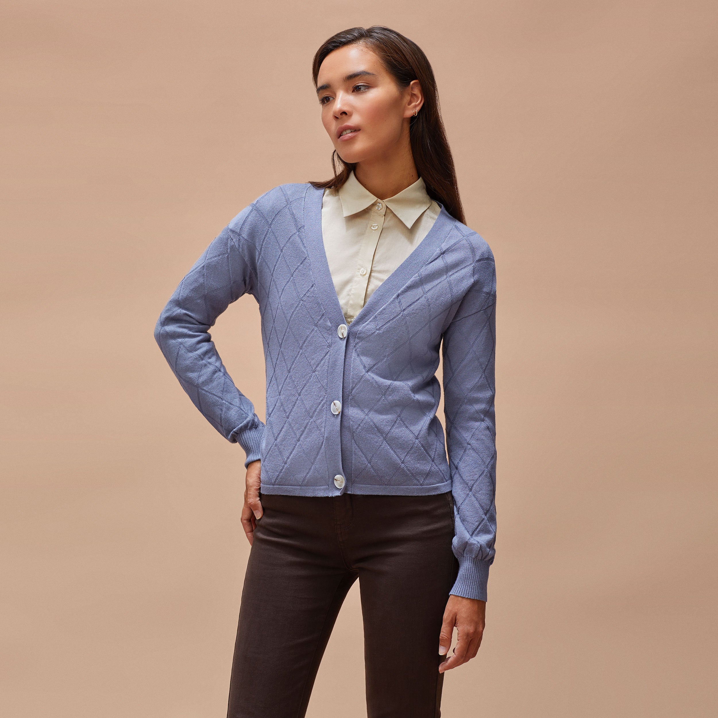 V-neck cardigan