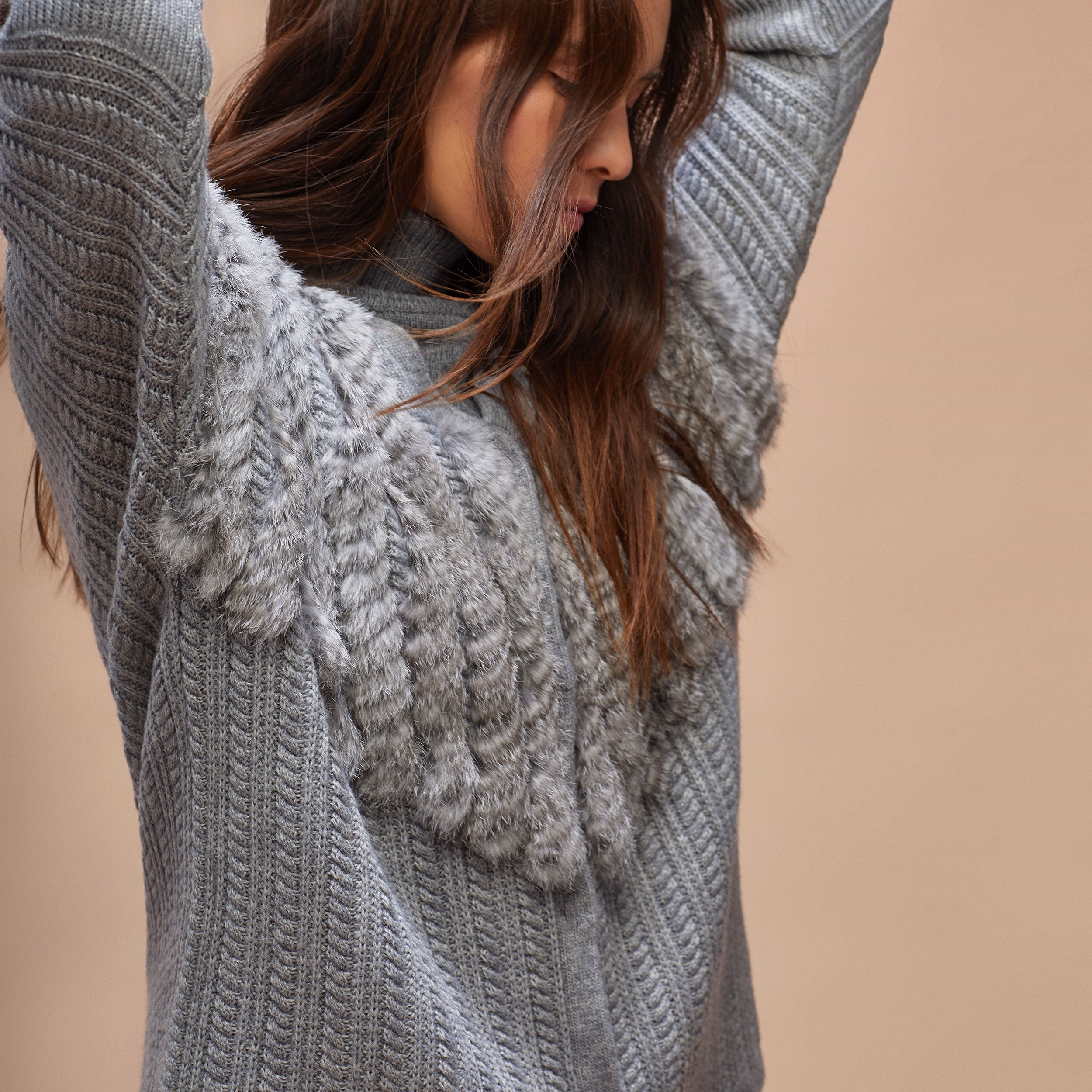 Chaqueta tricot pelo