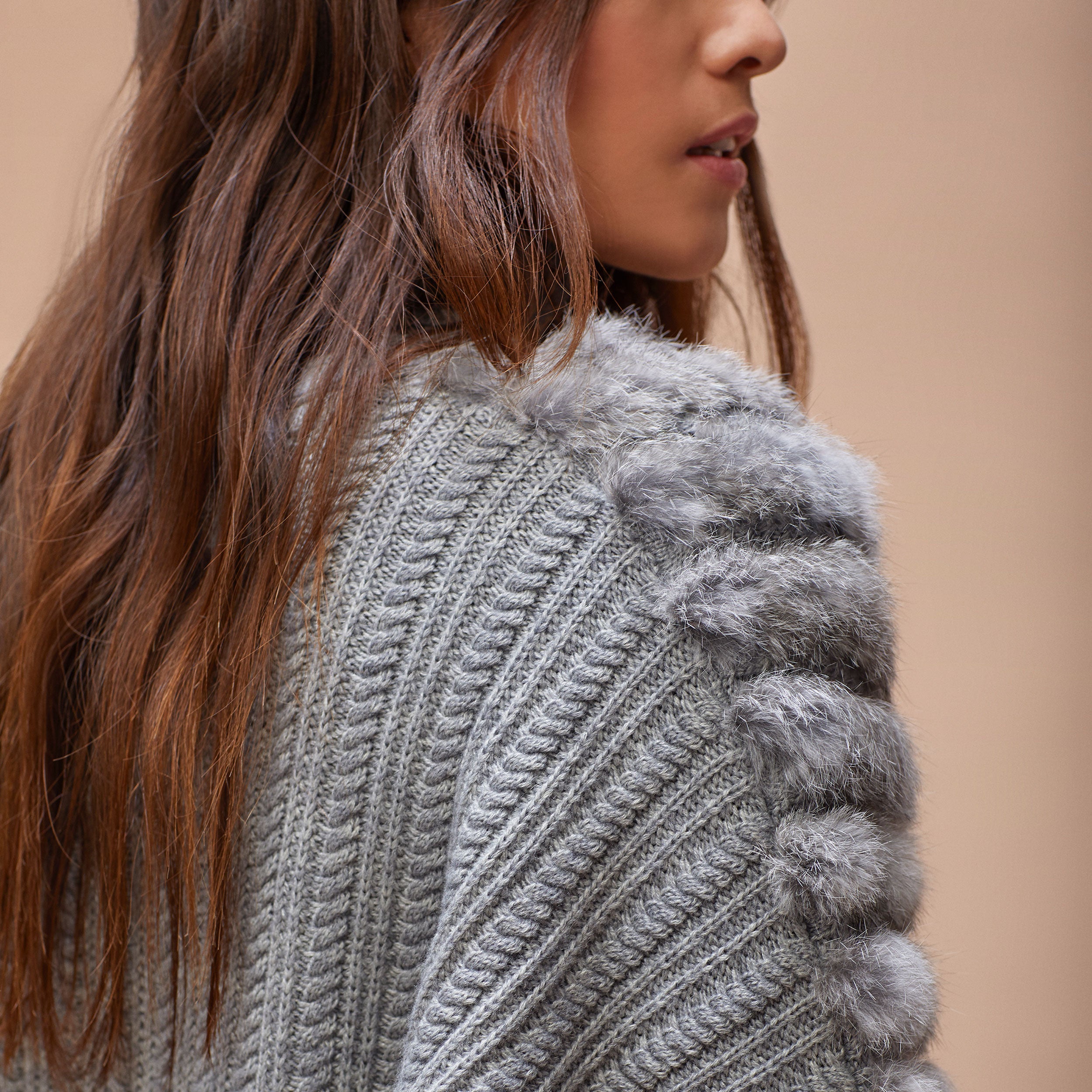 Chaqueta tricot pelo