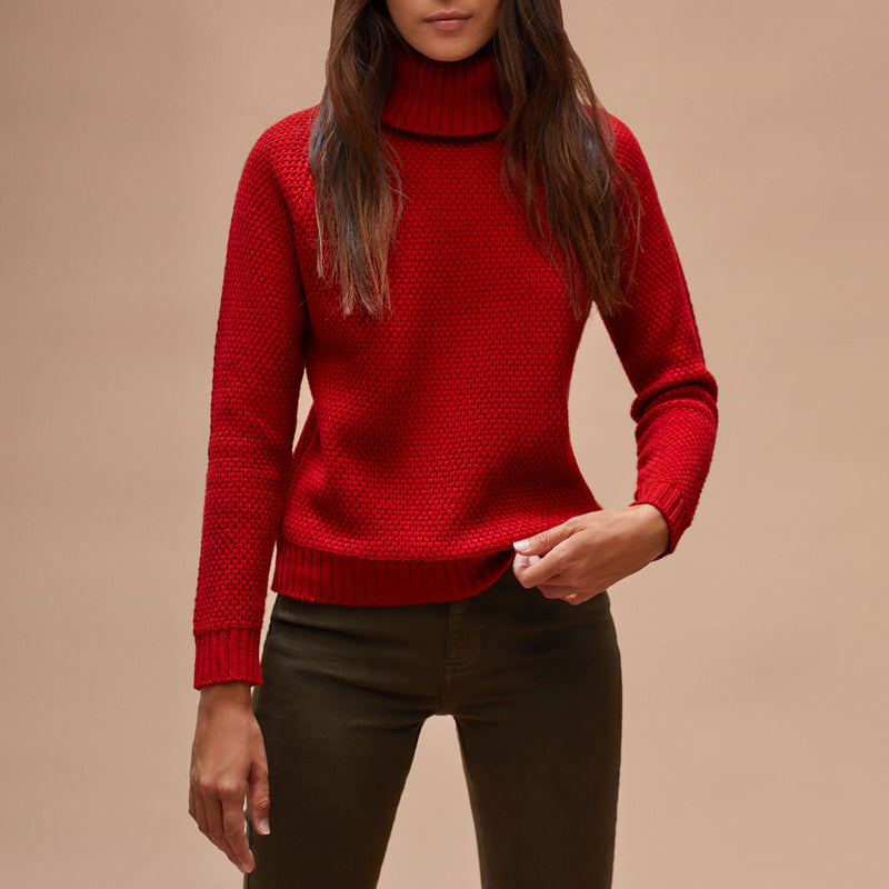 high neck sweater