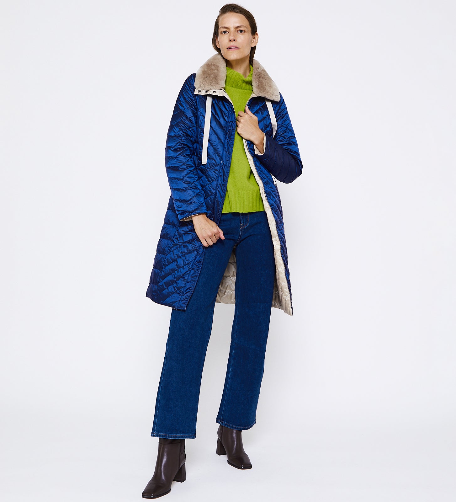 Long reversible parka