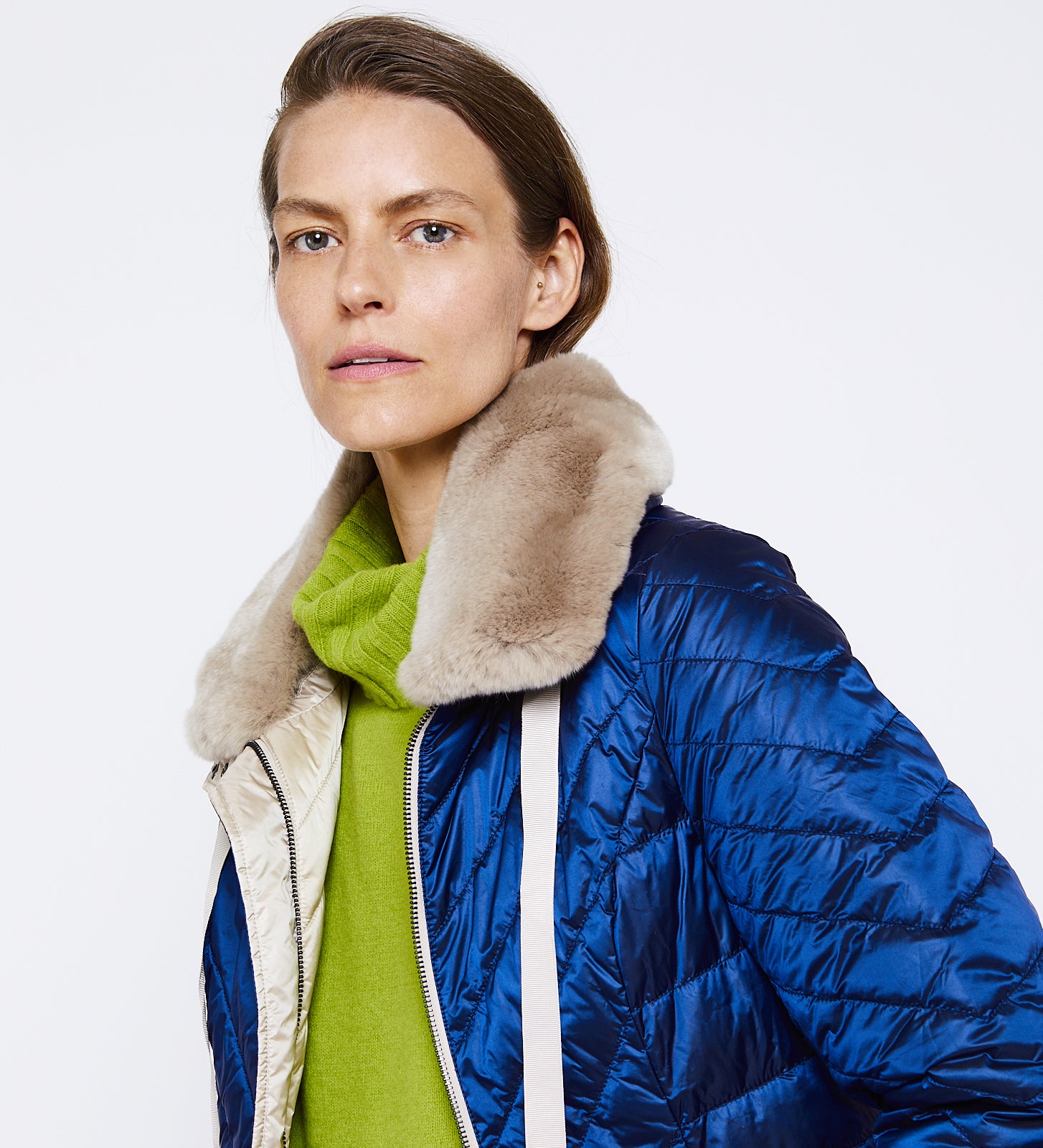 Parka larga reversible