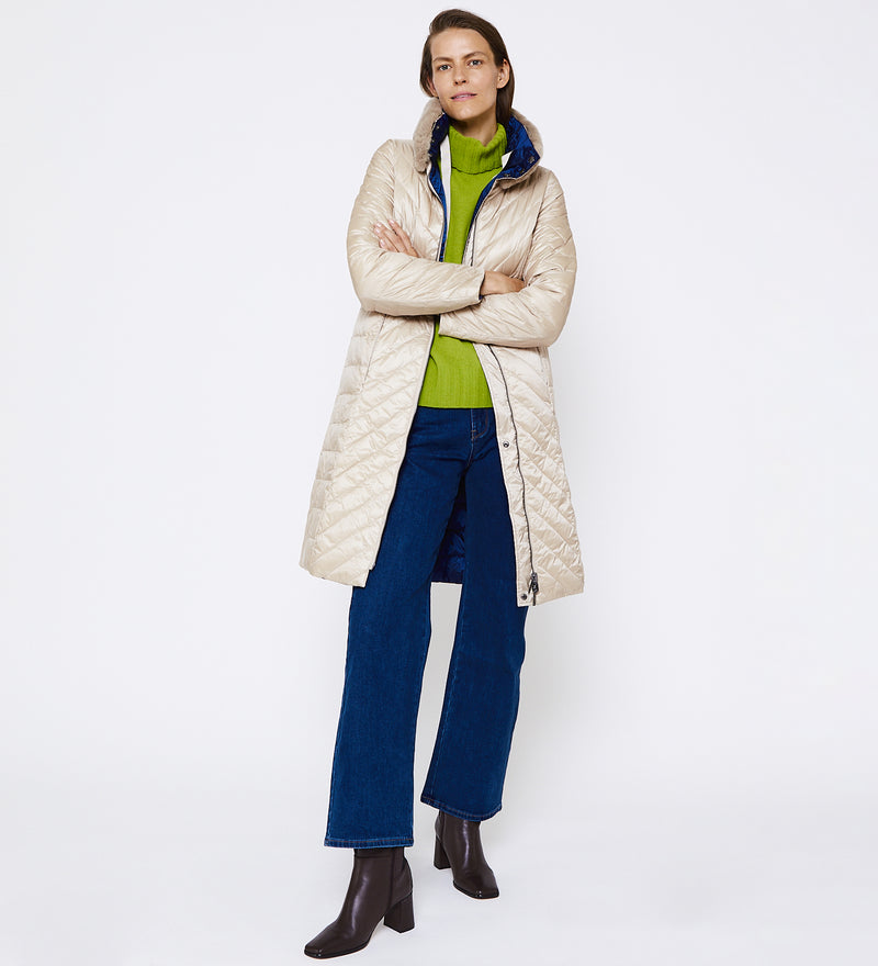 Long reversible parka