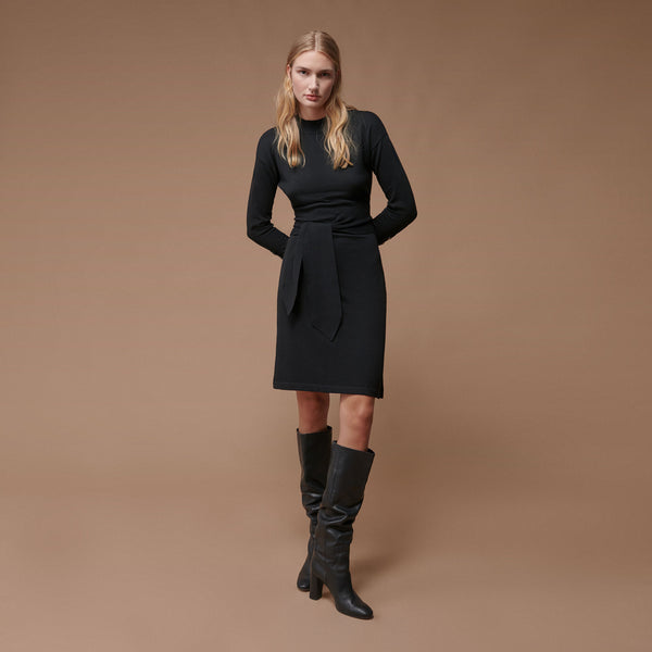 Vestido punto lazada