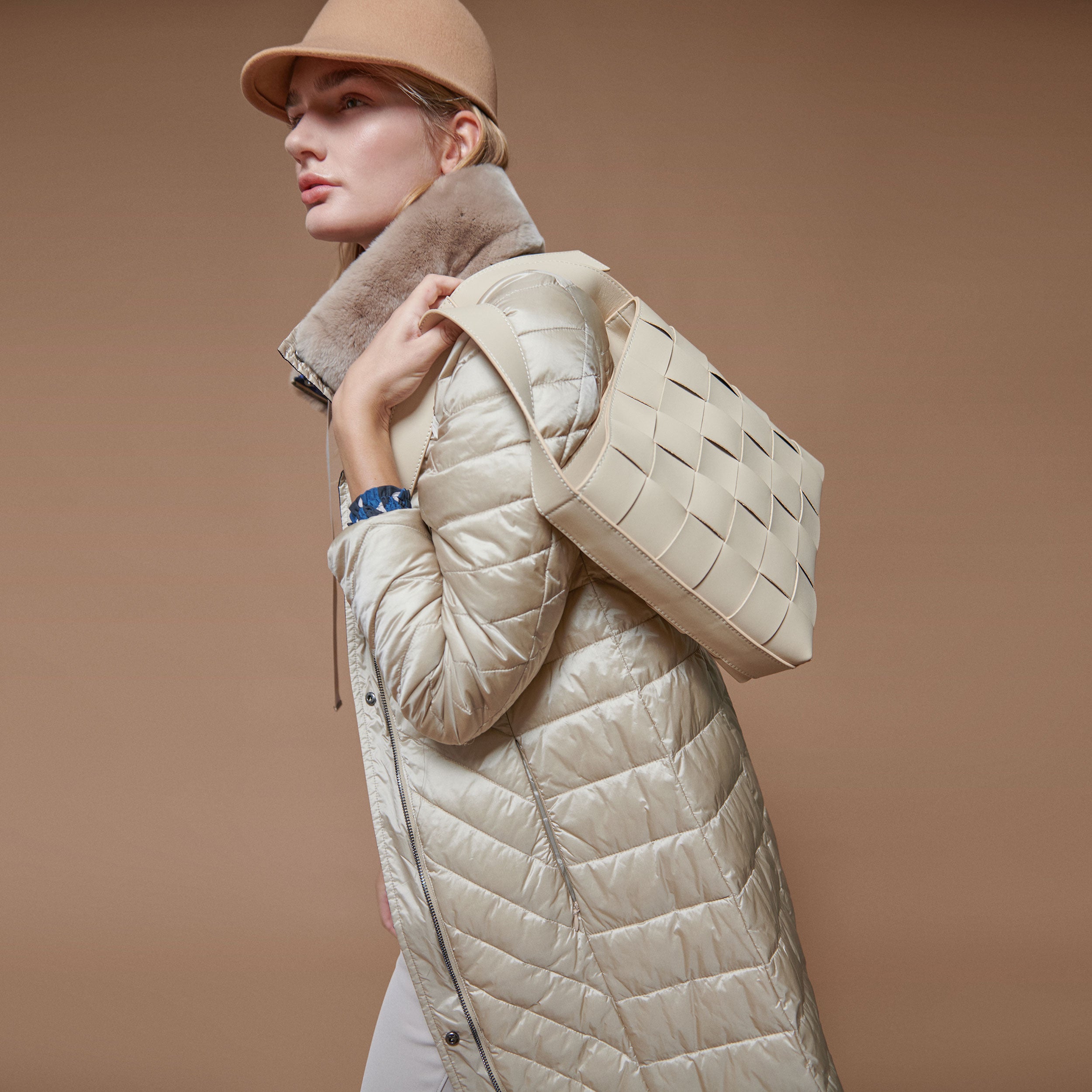 Bolso piel entrelazada
