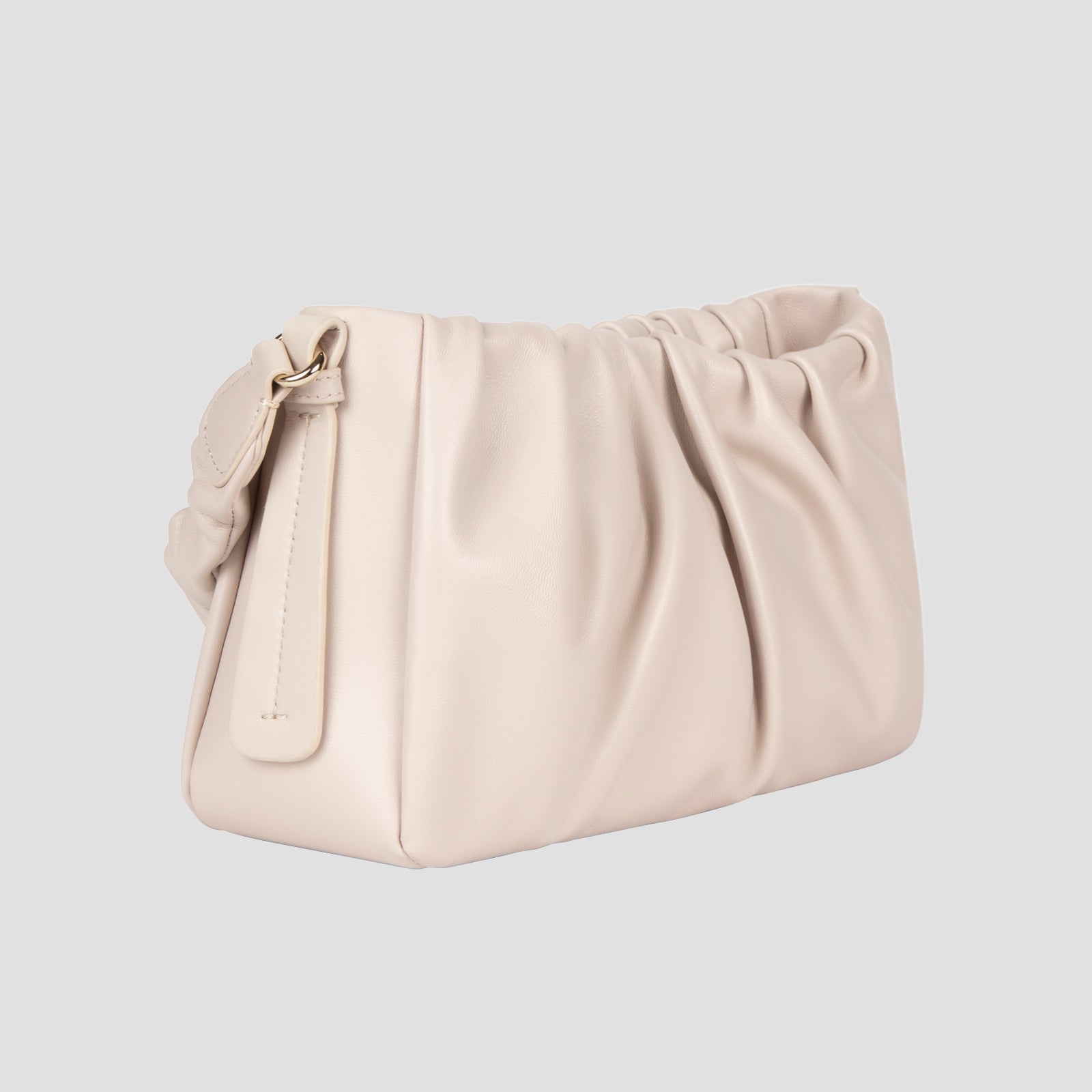 Bolso piel drapeado