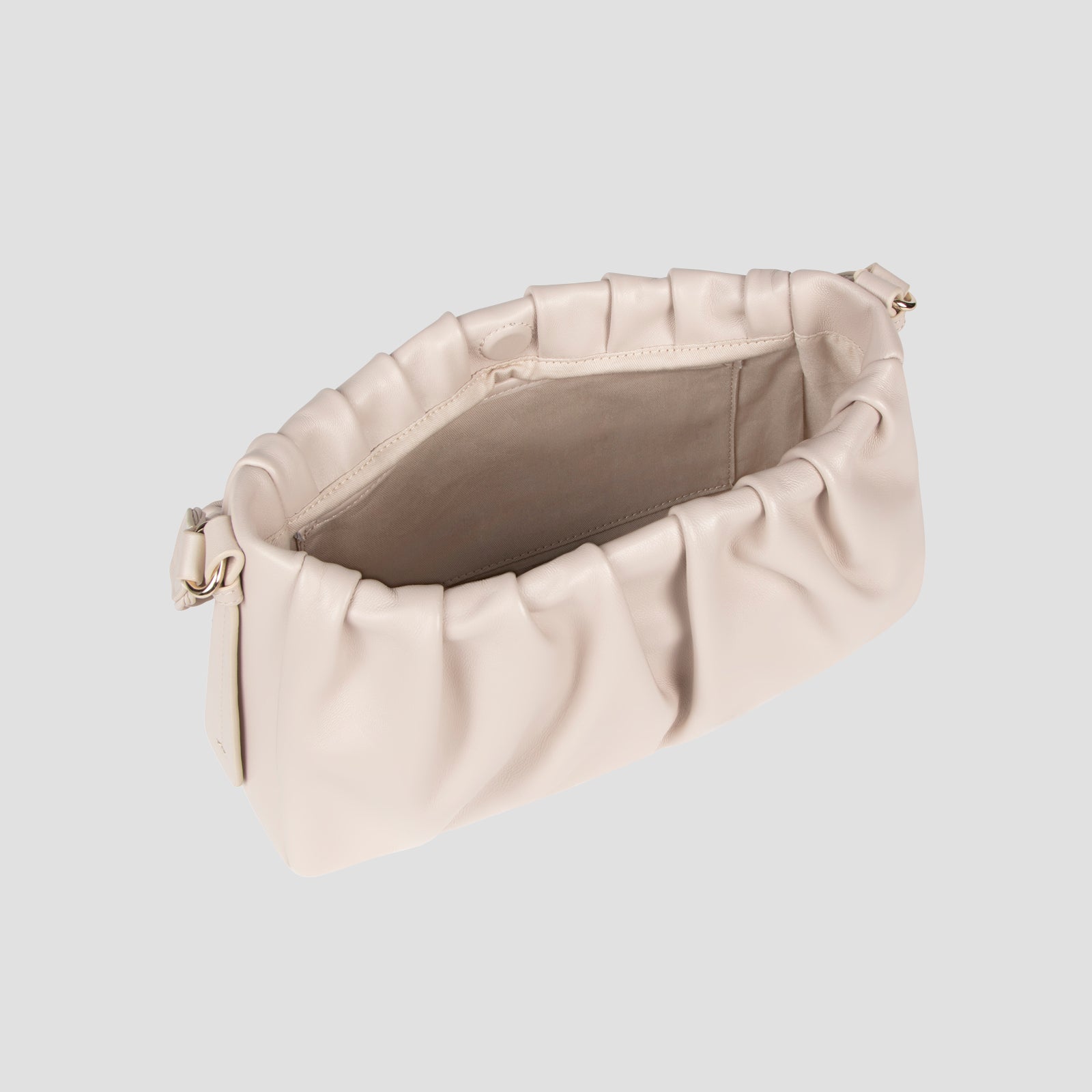 Bolso piel drapeado
