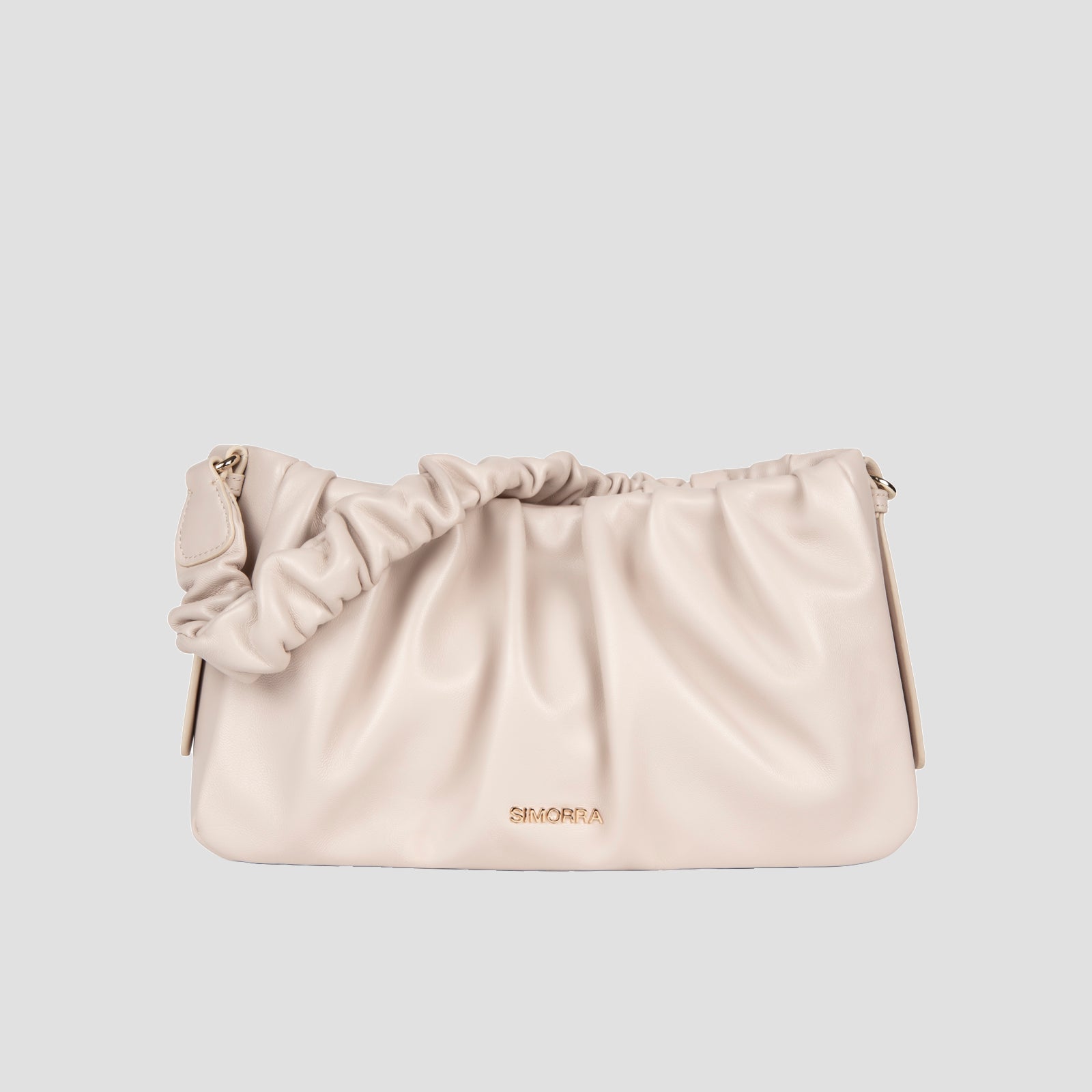 Bolso piel drapeado