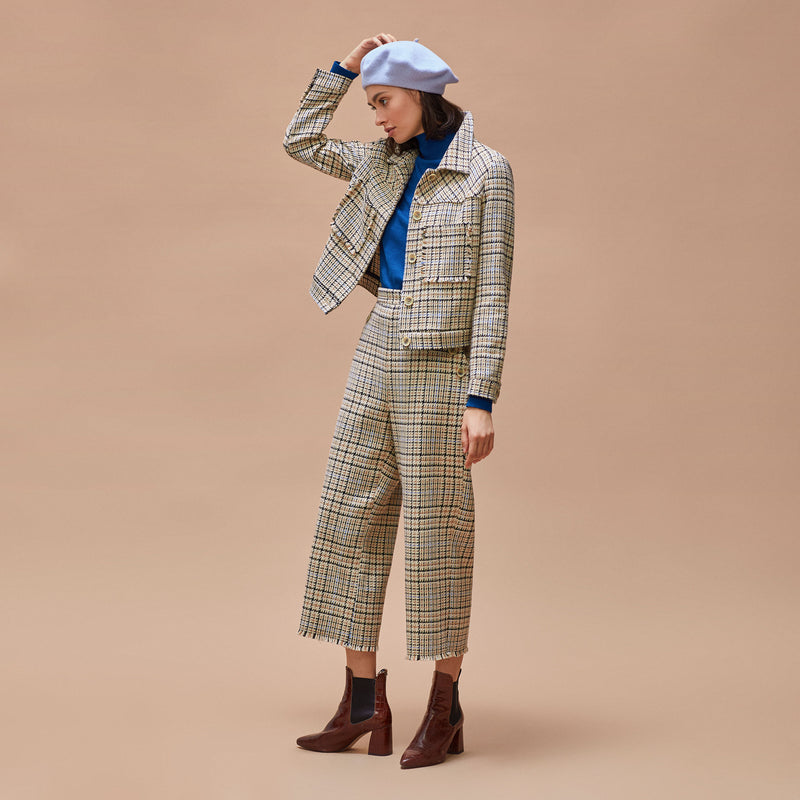 Chaqueta lana cuadros