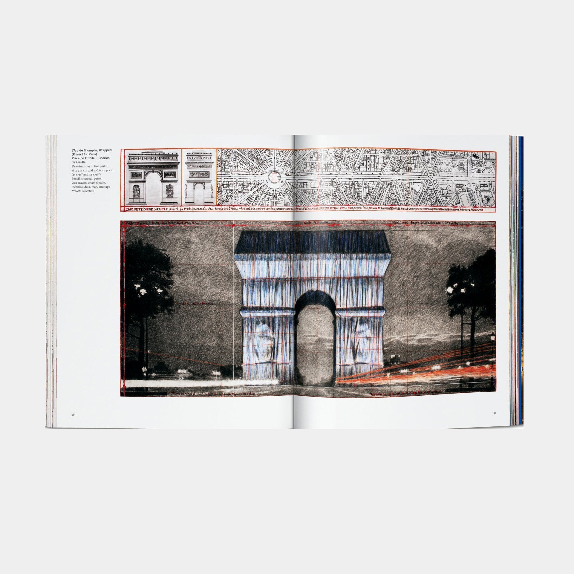 Christo et Jeanne Claude. L'Arc de Triomphe, Emballé