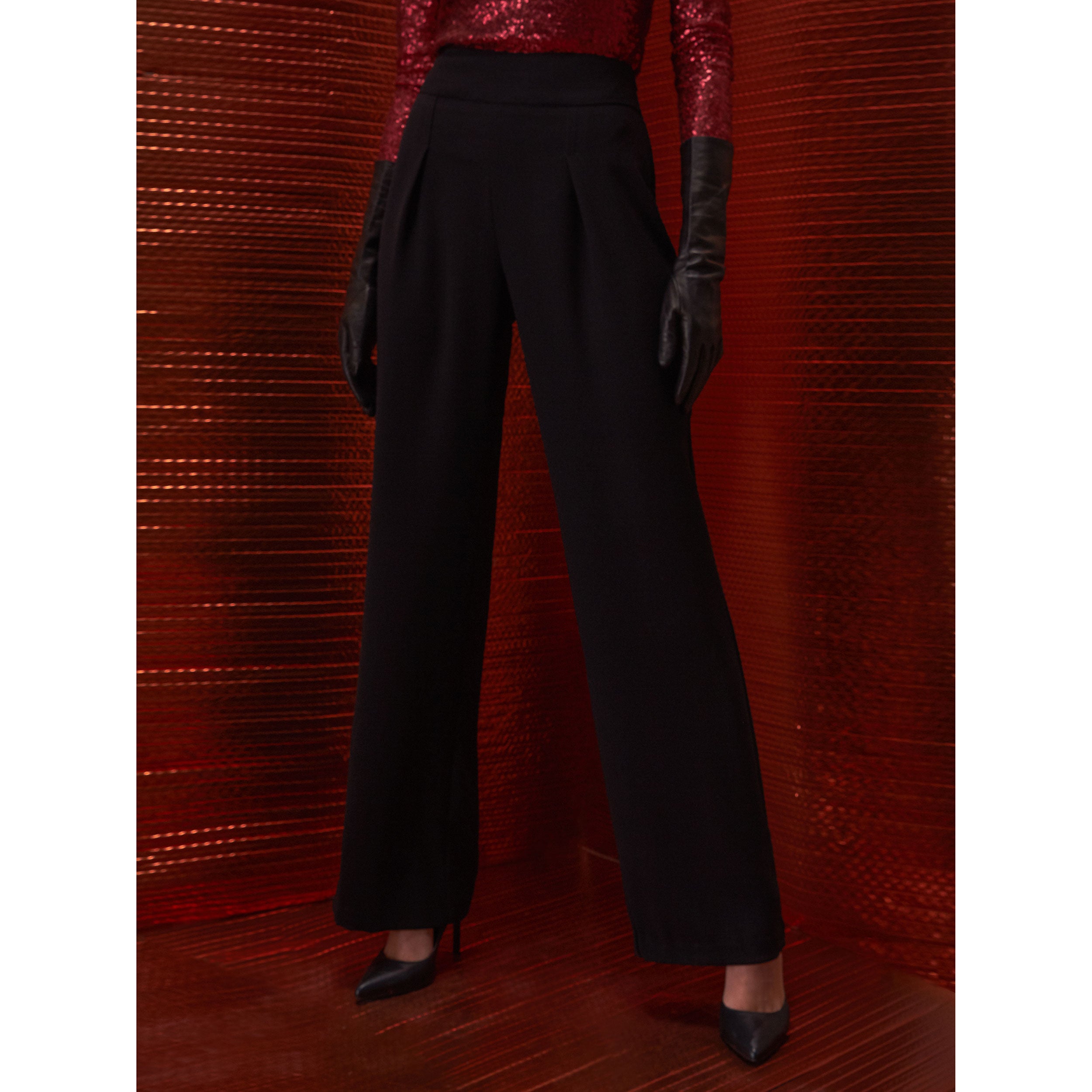 Pantalón ancho crepe