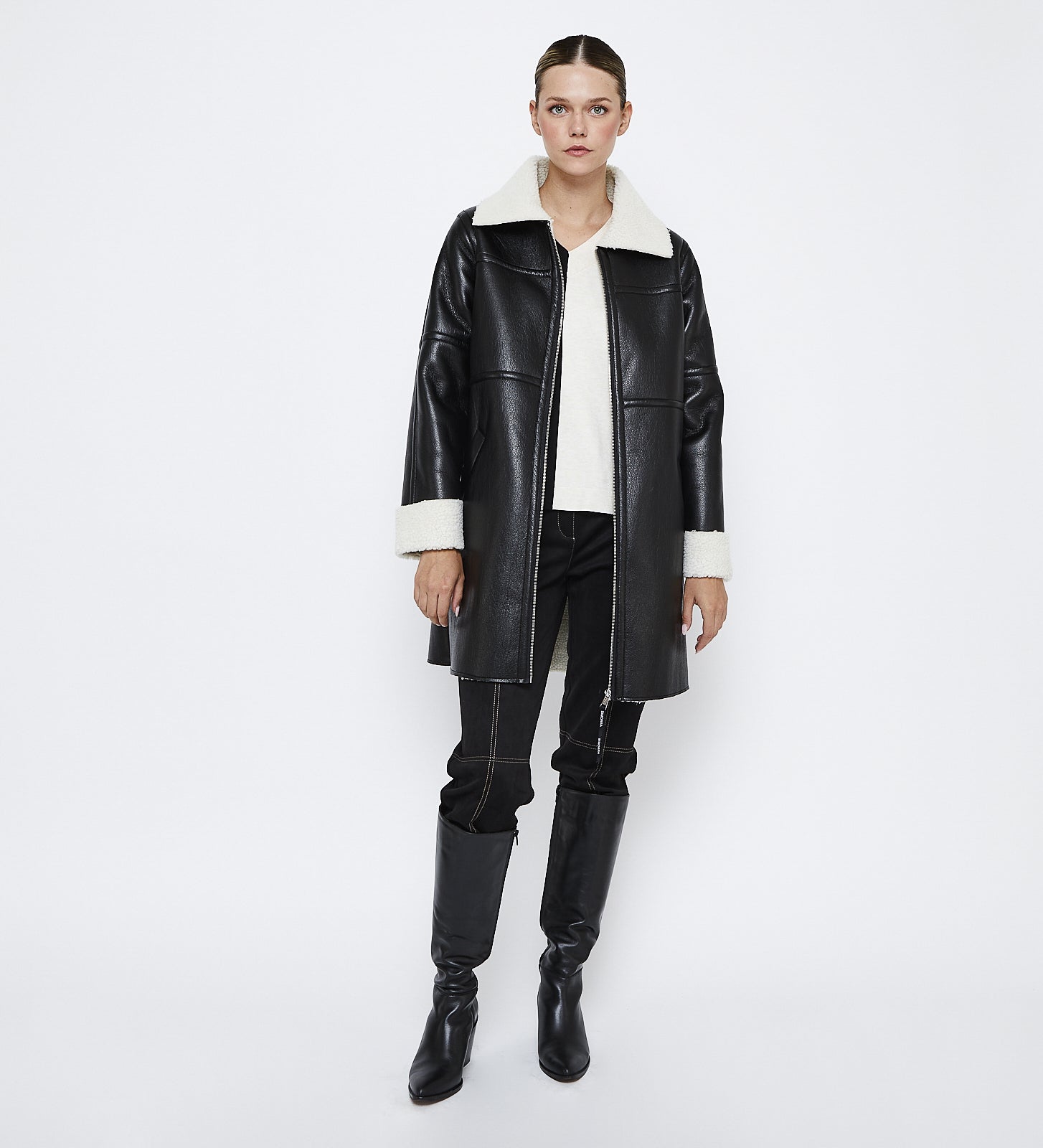 Chaquetón ecopiel borrego