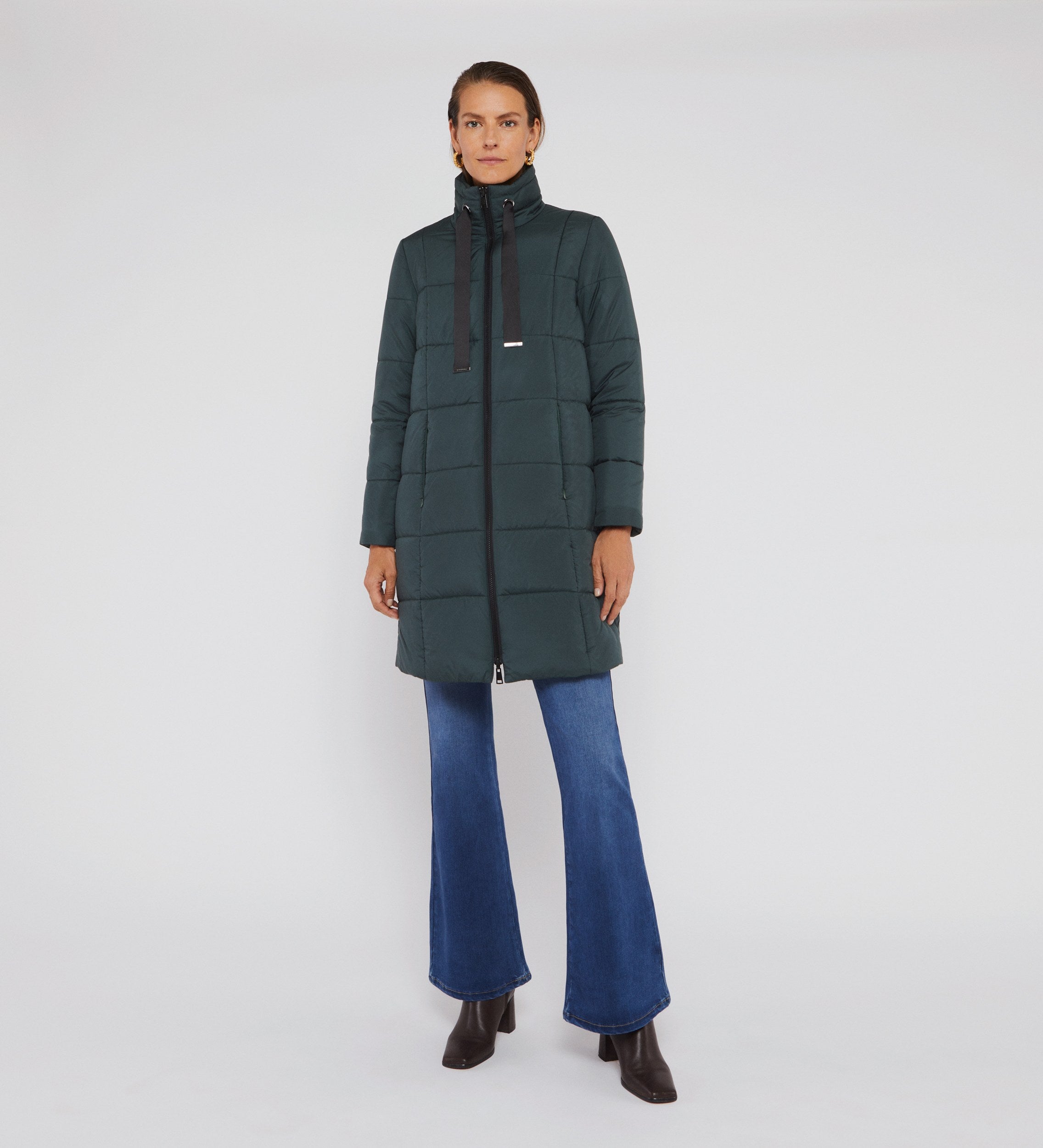 Parka larga cuello
