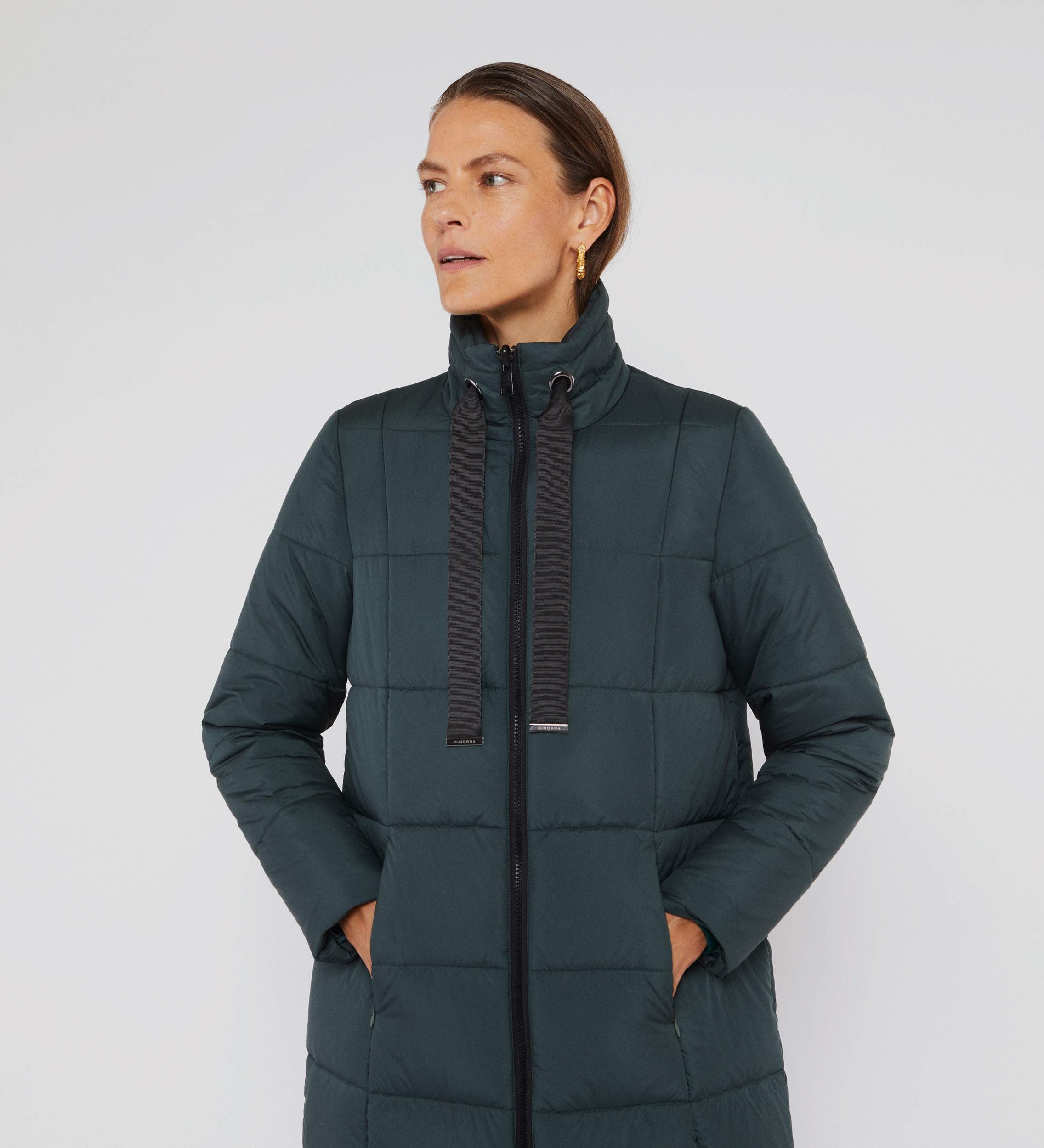 Parka larga cuello