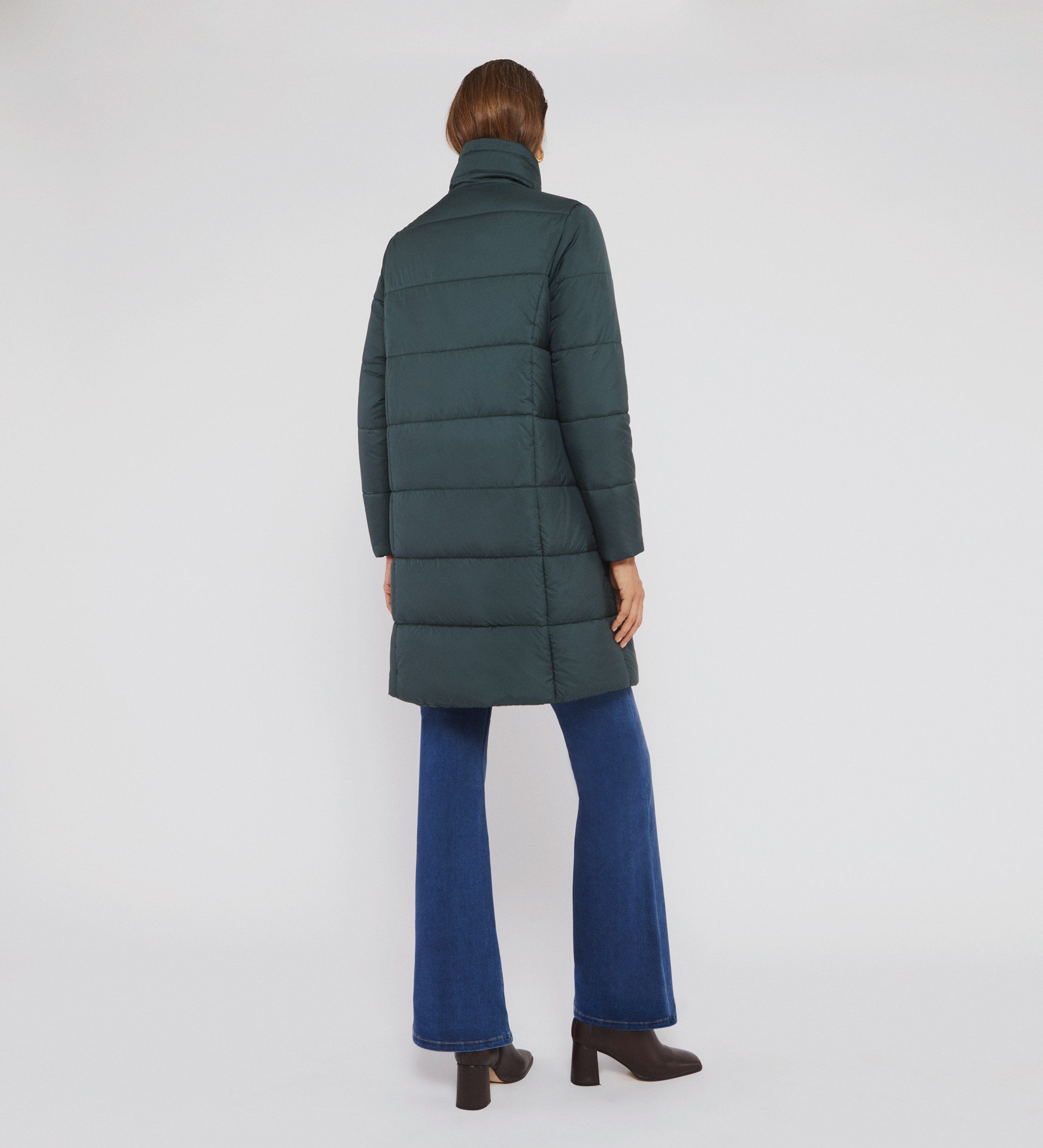 Parka larga cuello