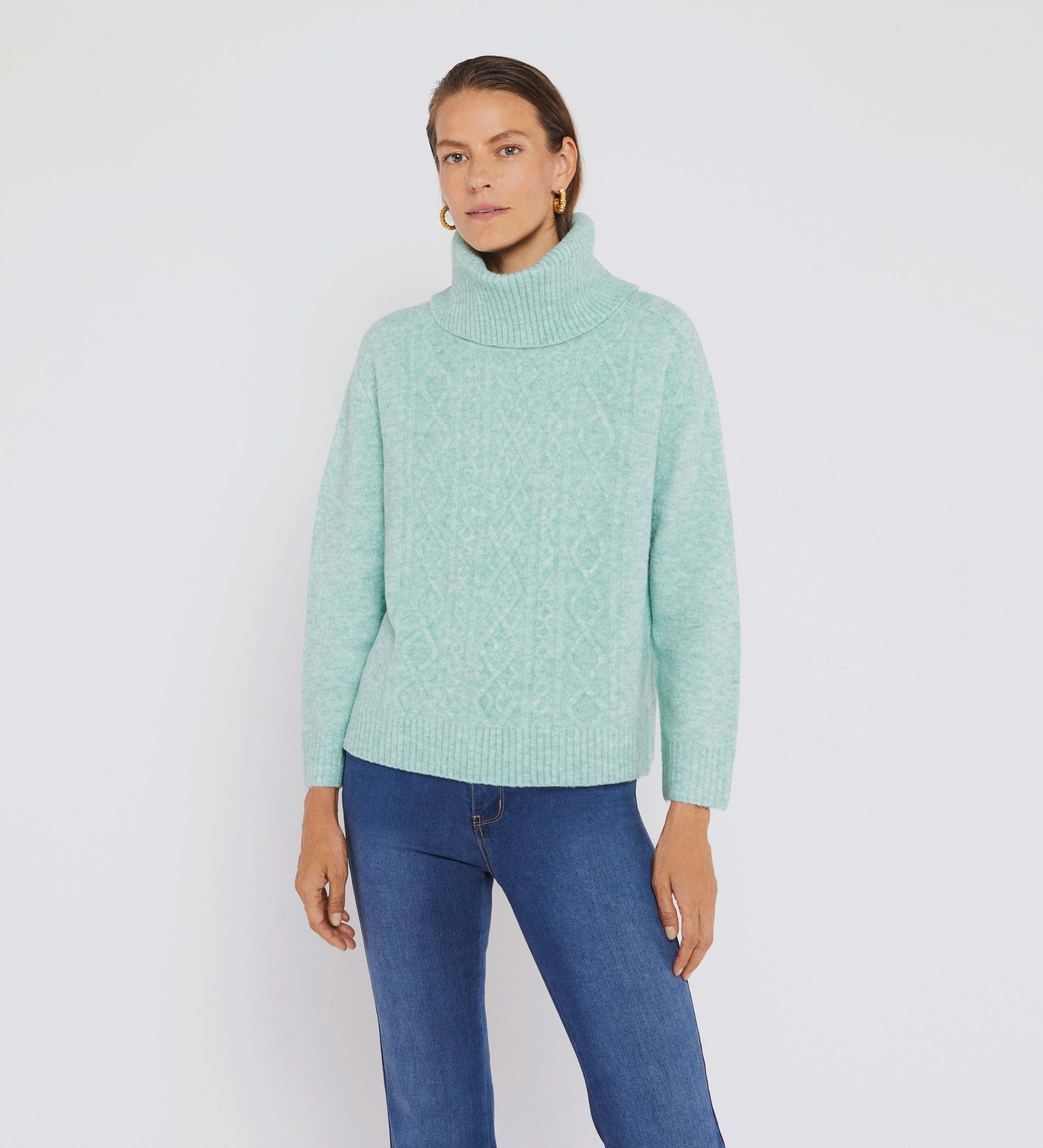 high neck sweater