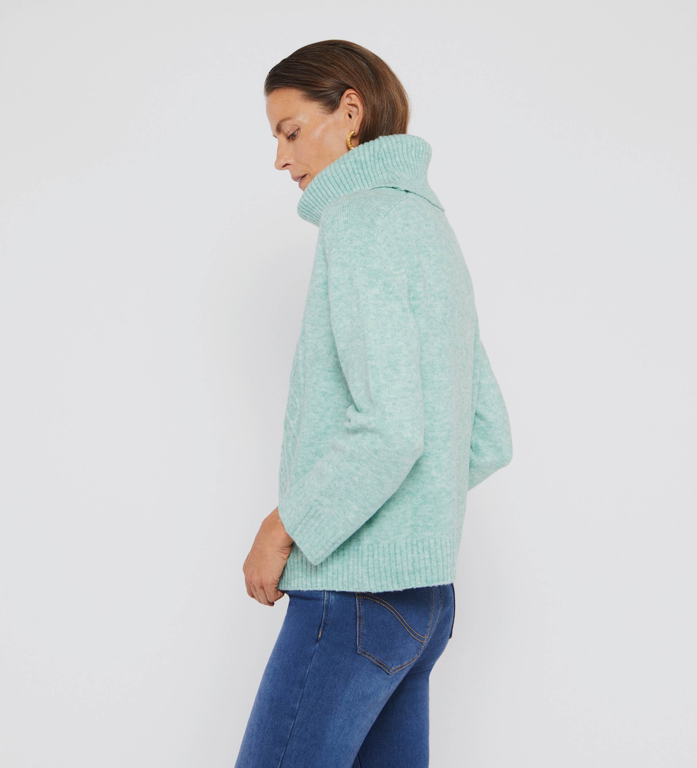 high neck sweater