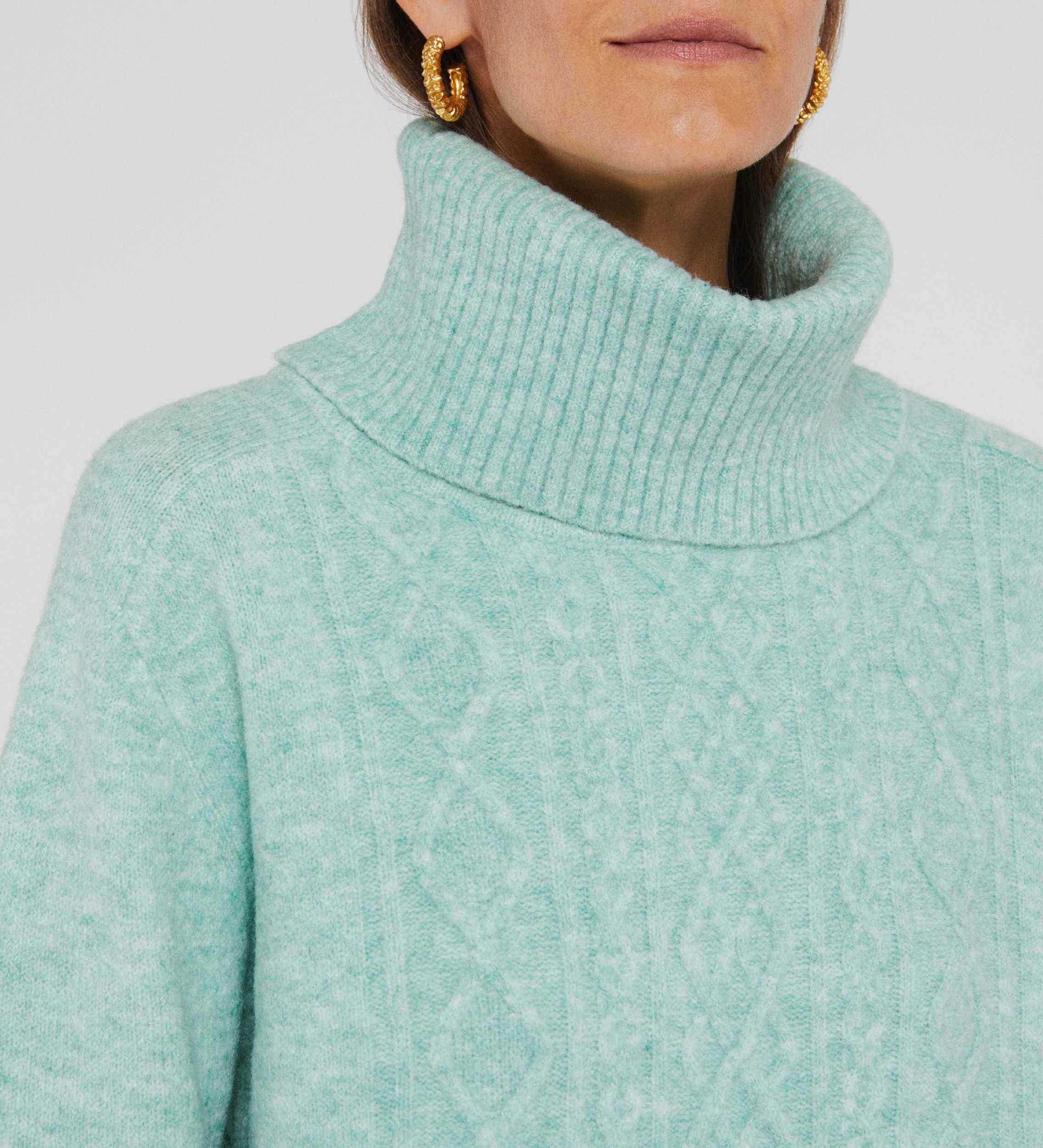 high neck sweater