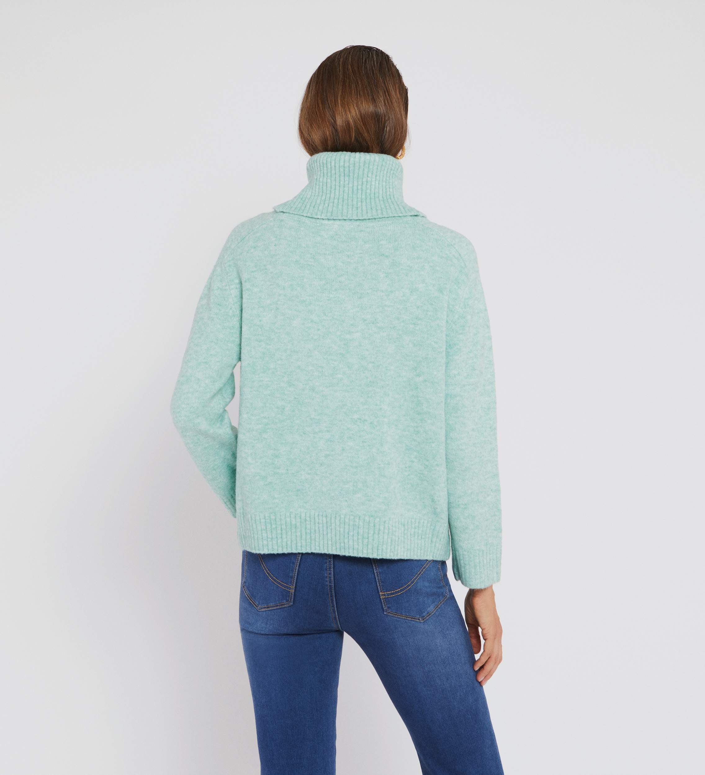 high neck sweater