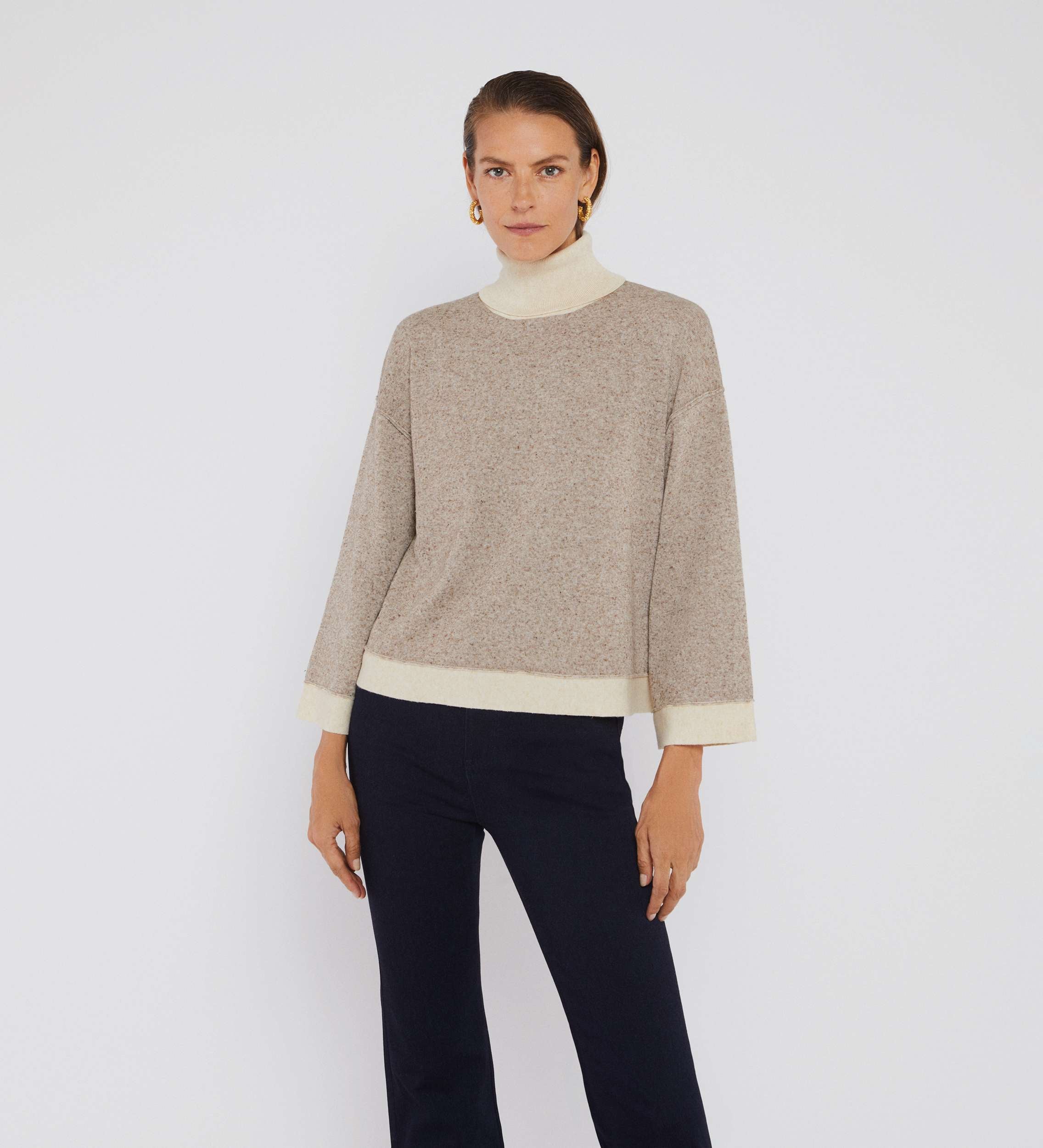 high neck sweater