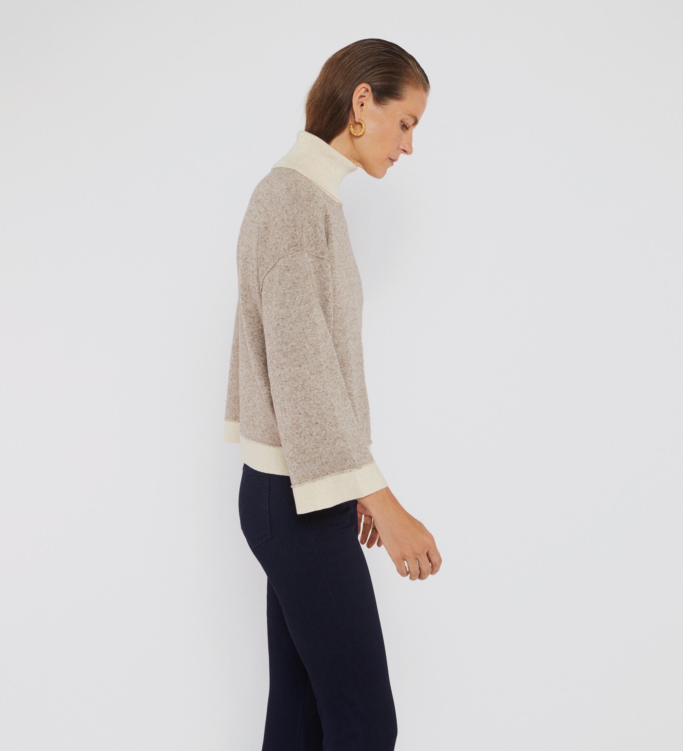 high neck sweater