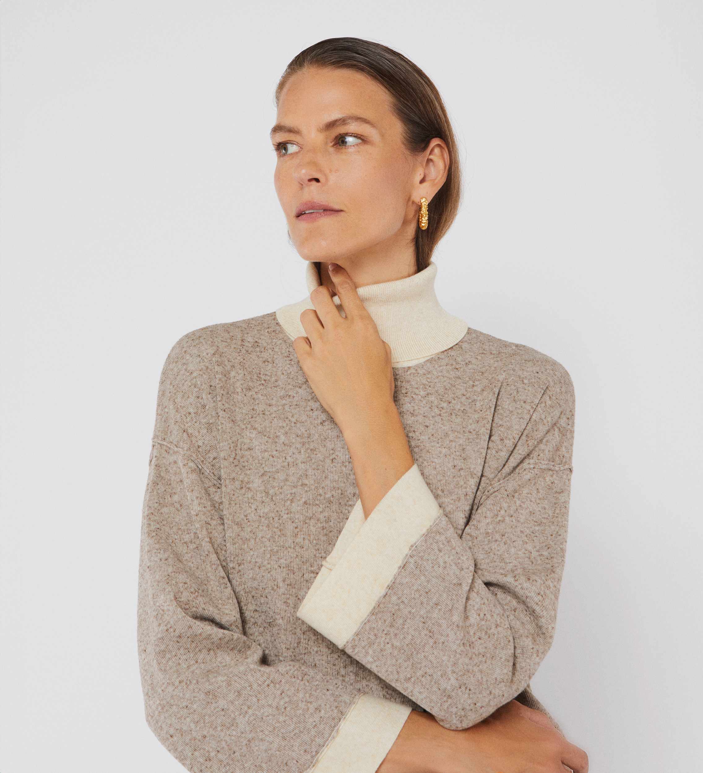 high neck sweater