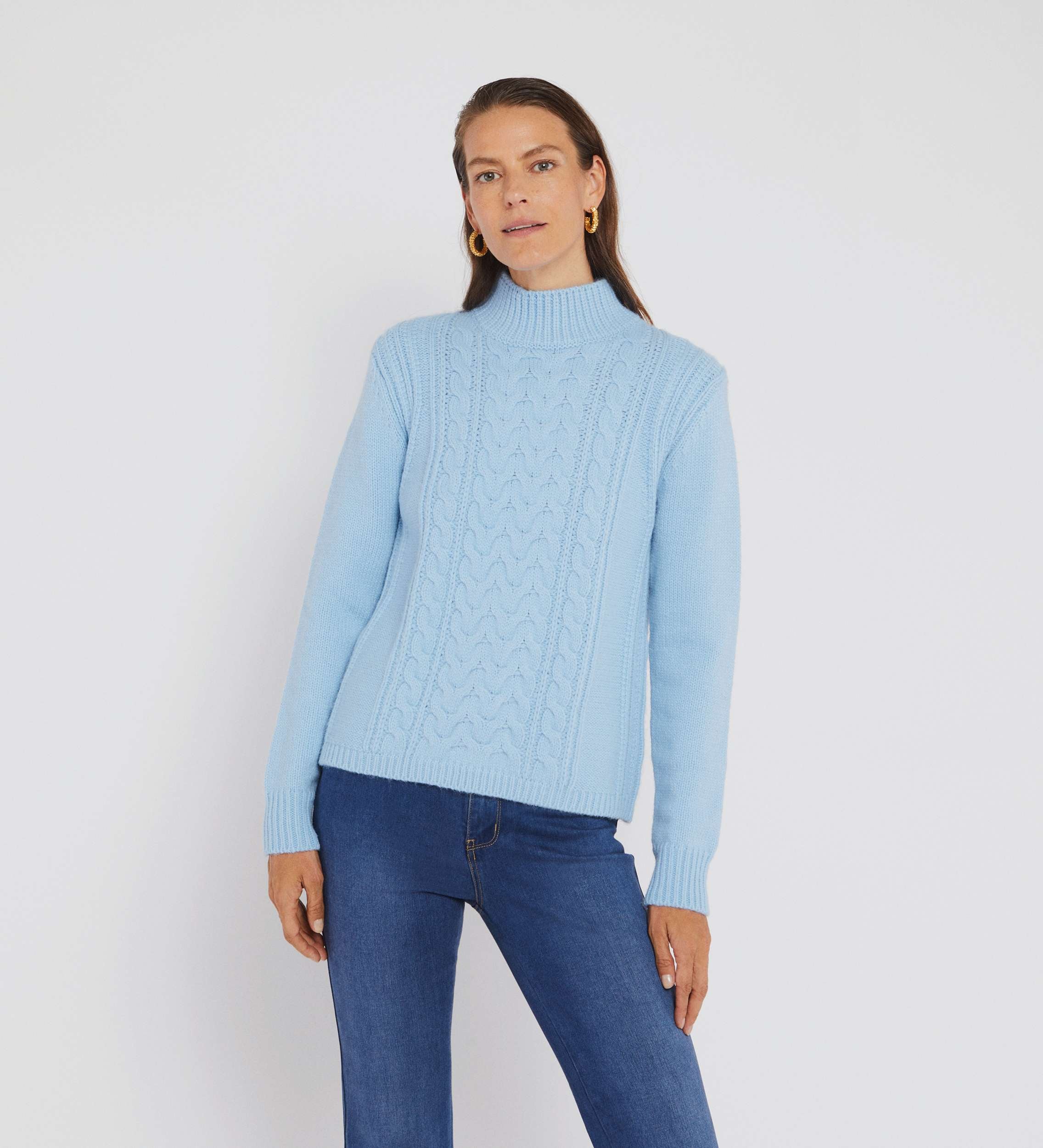 high neck sweater