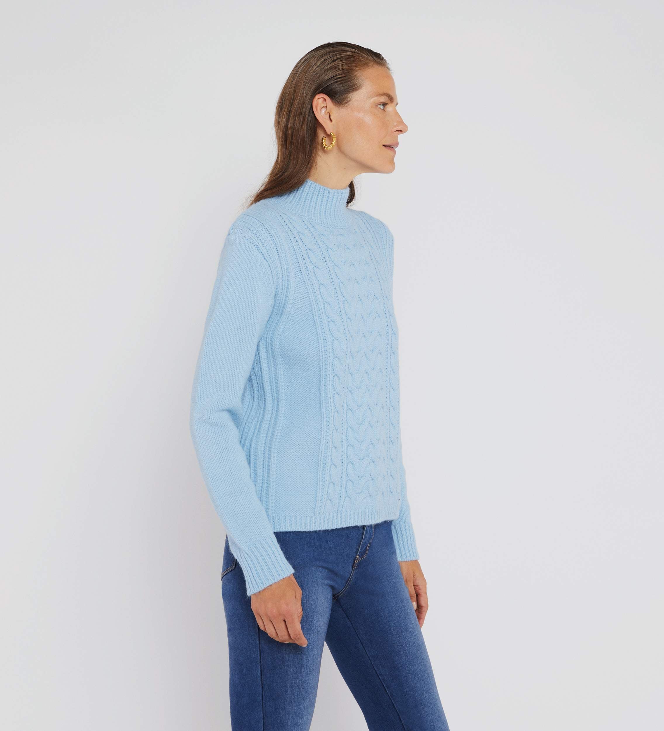 high neck sweater