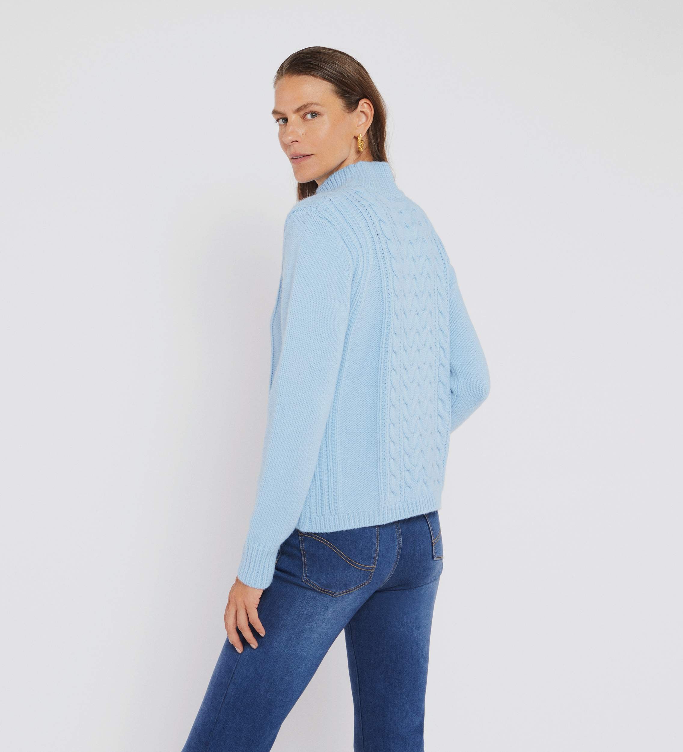 high neck sweater