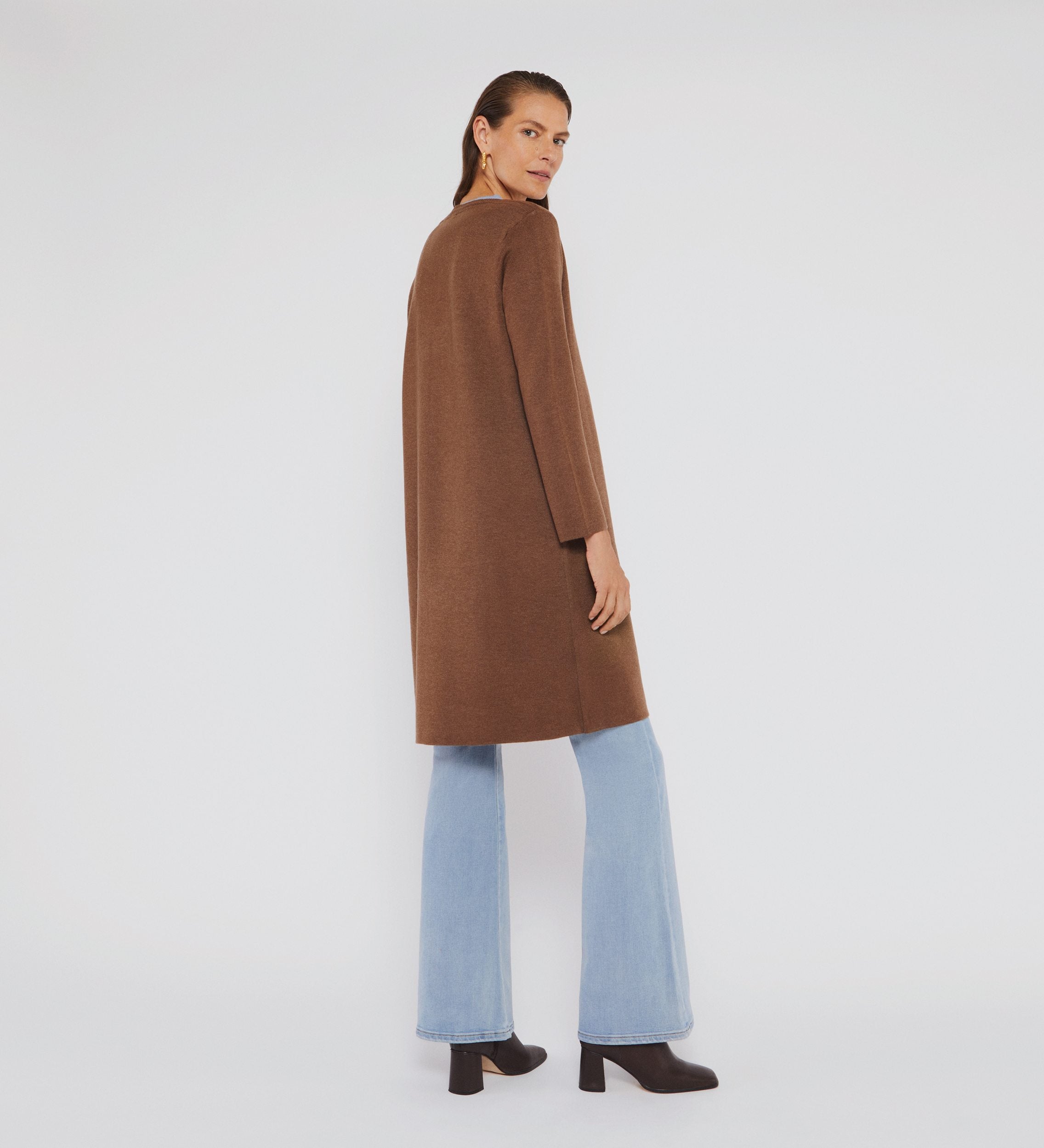 long cardigan brooch