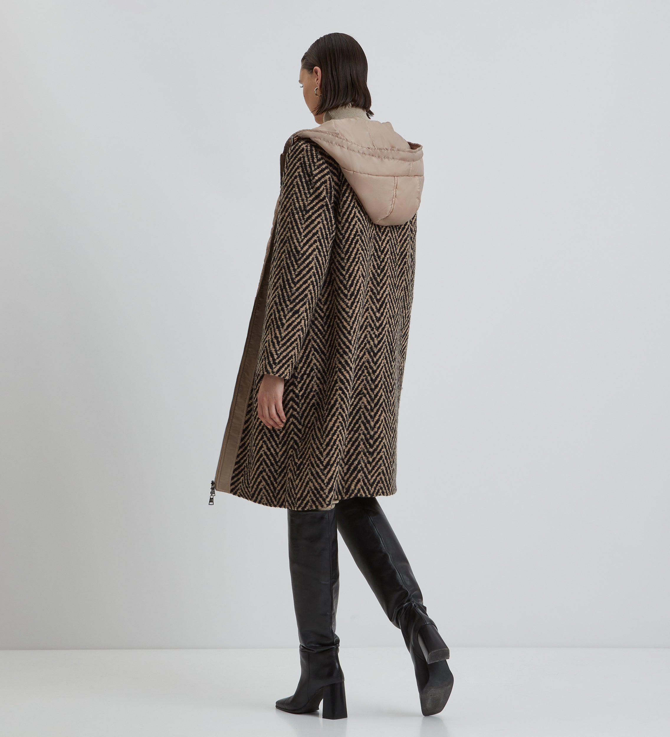 Manteau en laine réversible