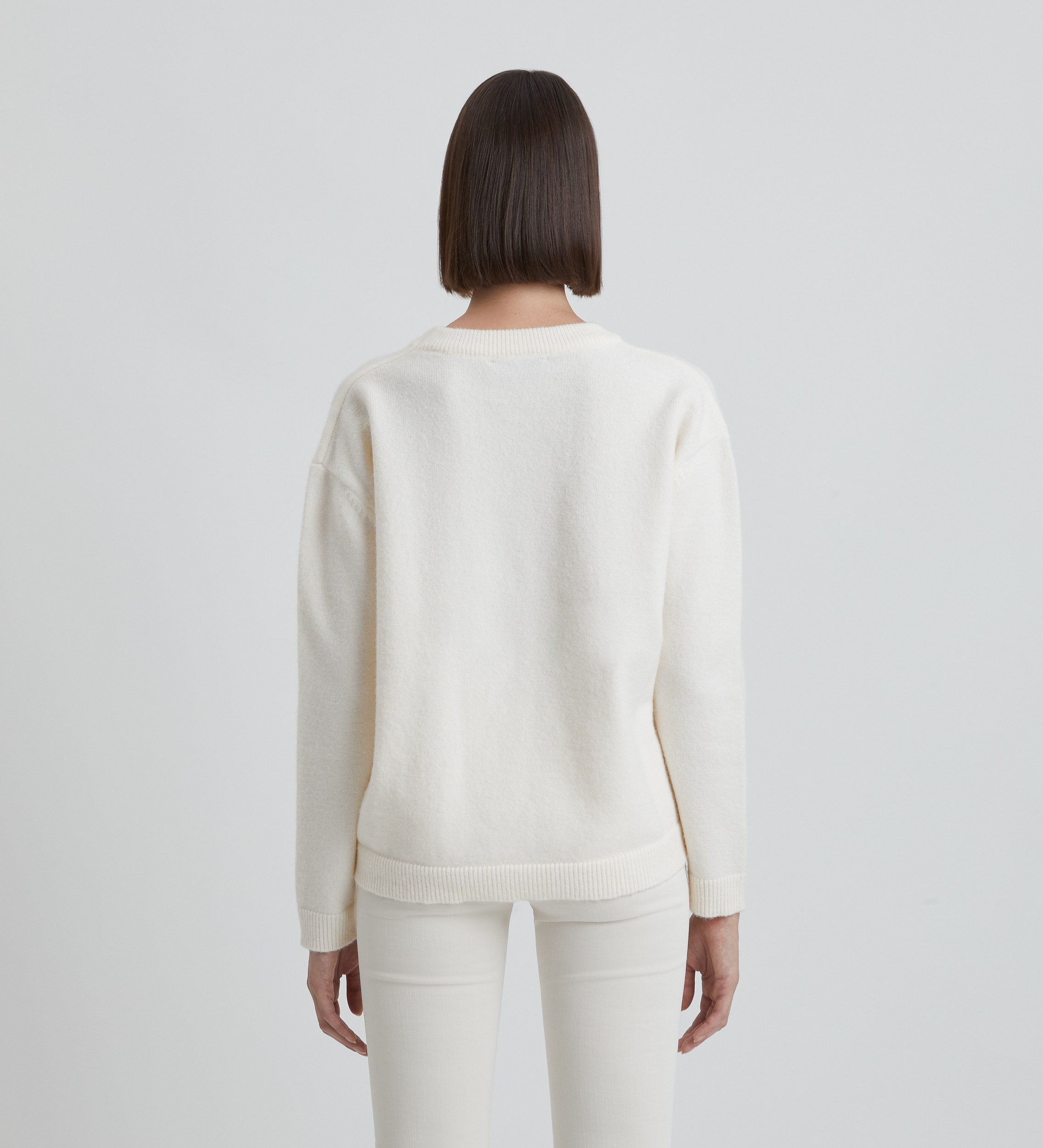 Frayed effect sweater