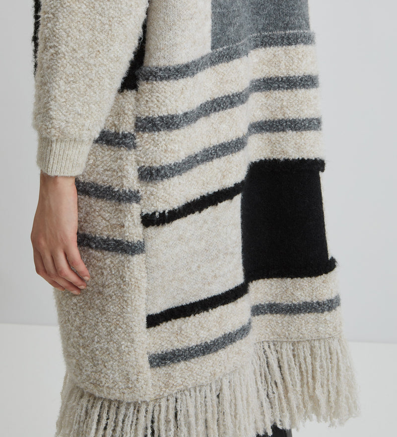 Textured tricot coat