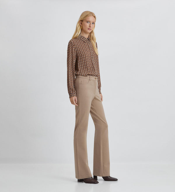 Pantalon élastique évasé