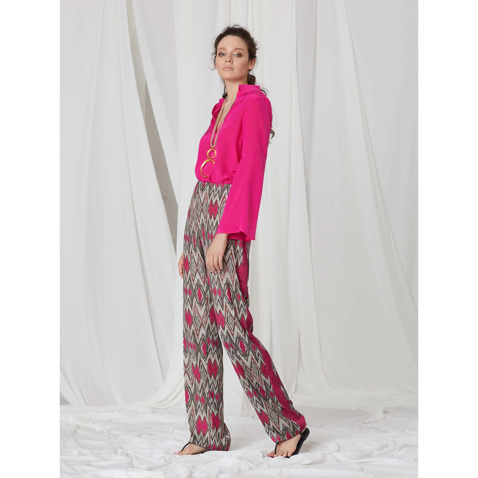 Pantalón fluido estampado