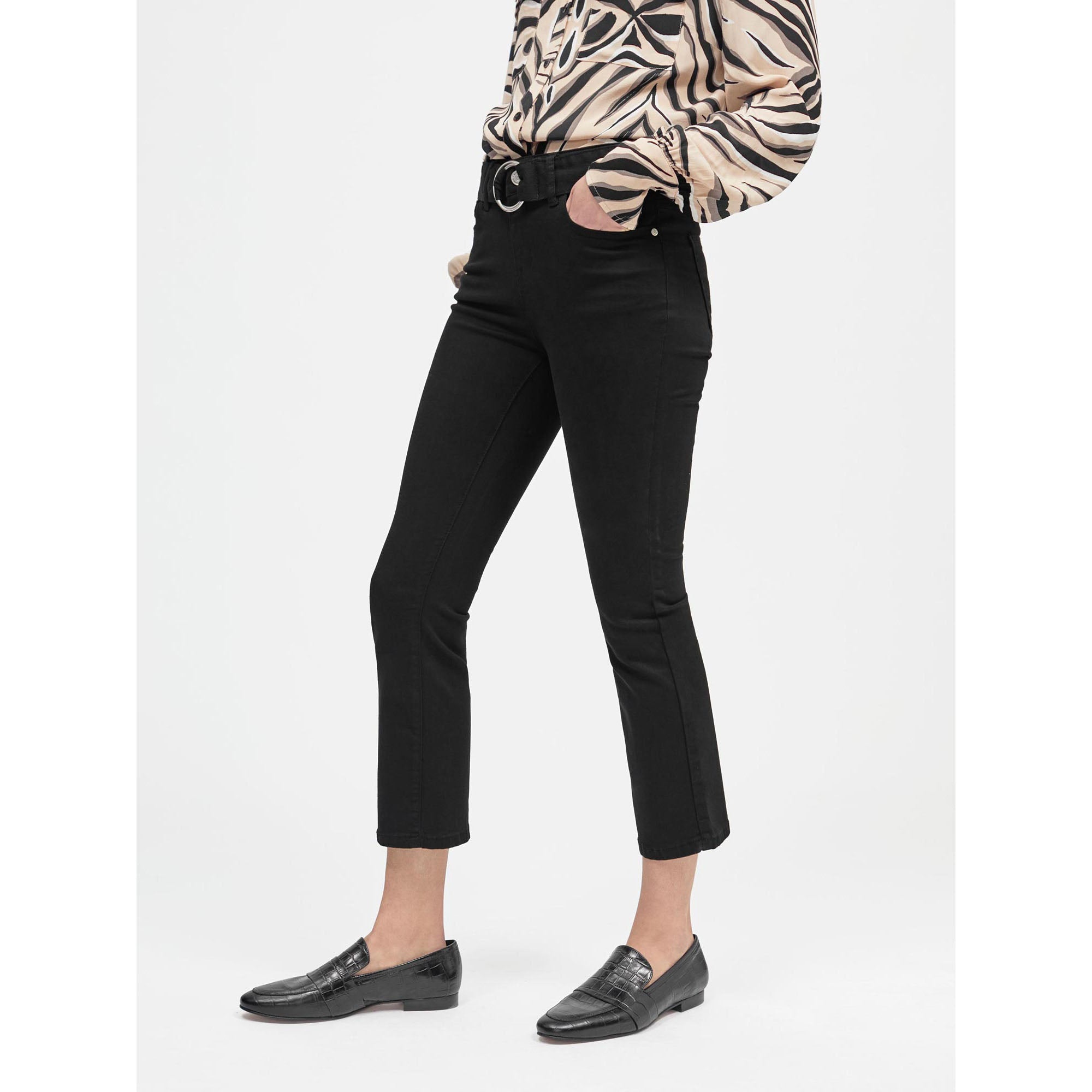 Pantalon court évasé