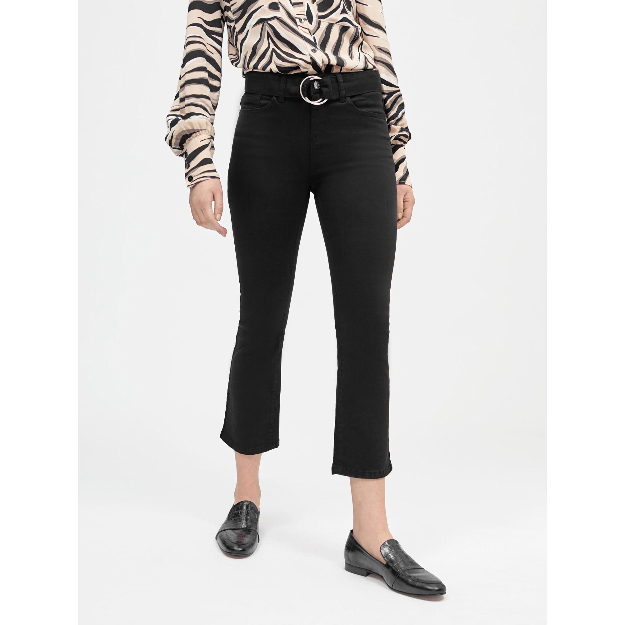 Pantalon court évasé