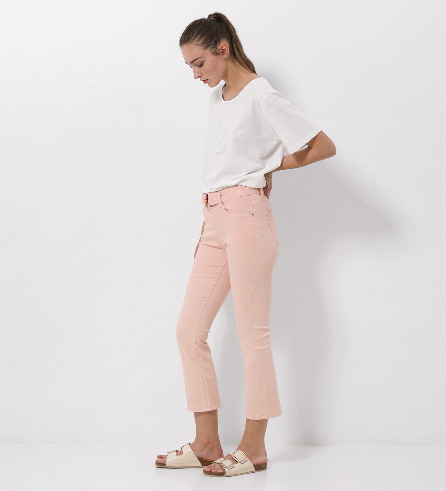 Pantalón cropped flare