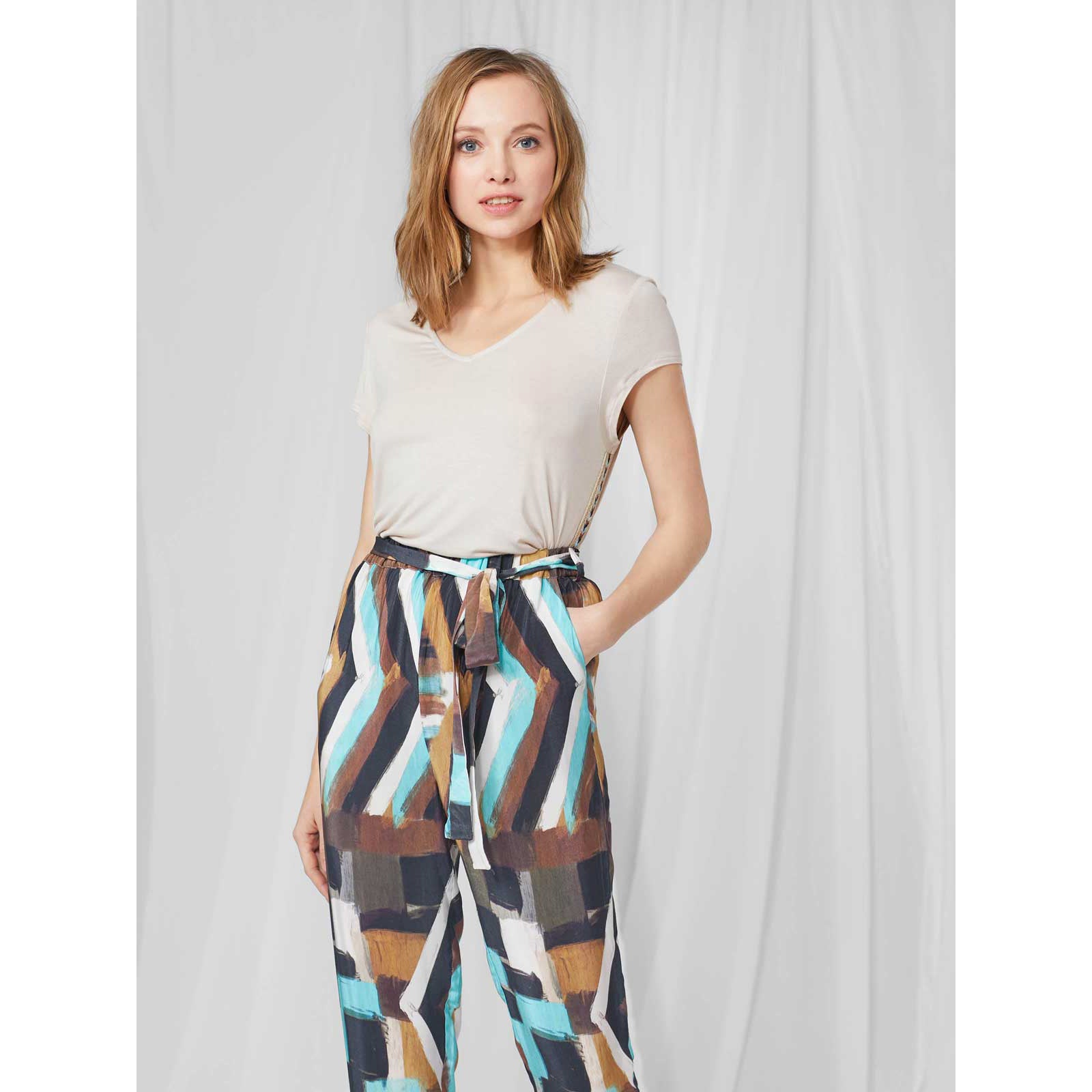 Pantalón fluido multicolor