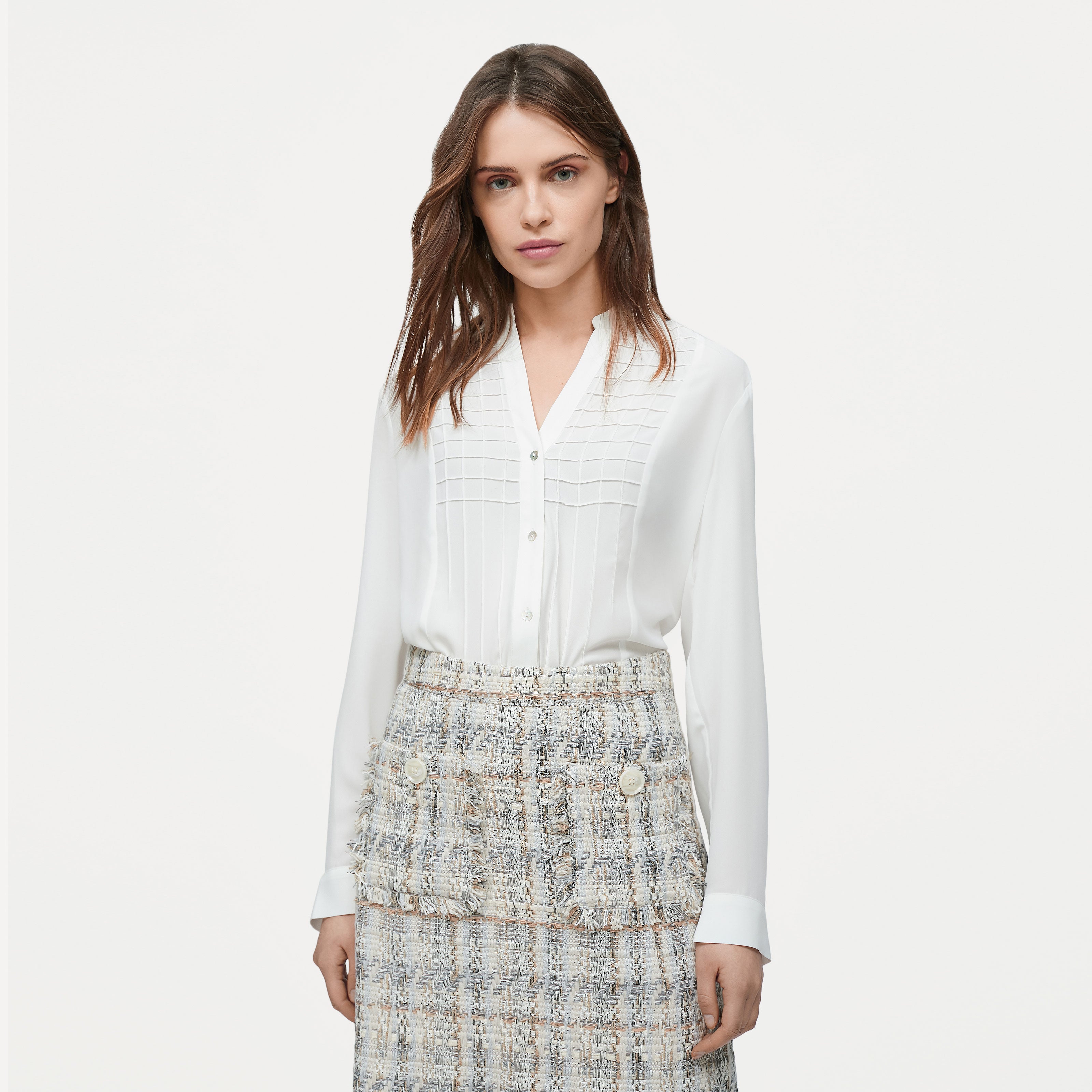 Falda tweed campana
