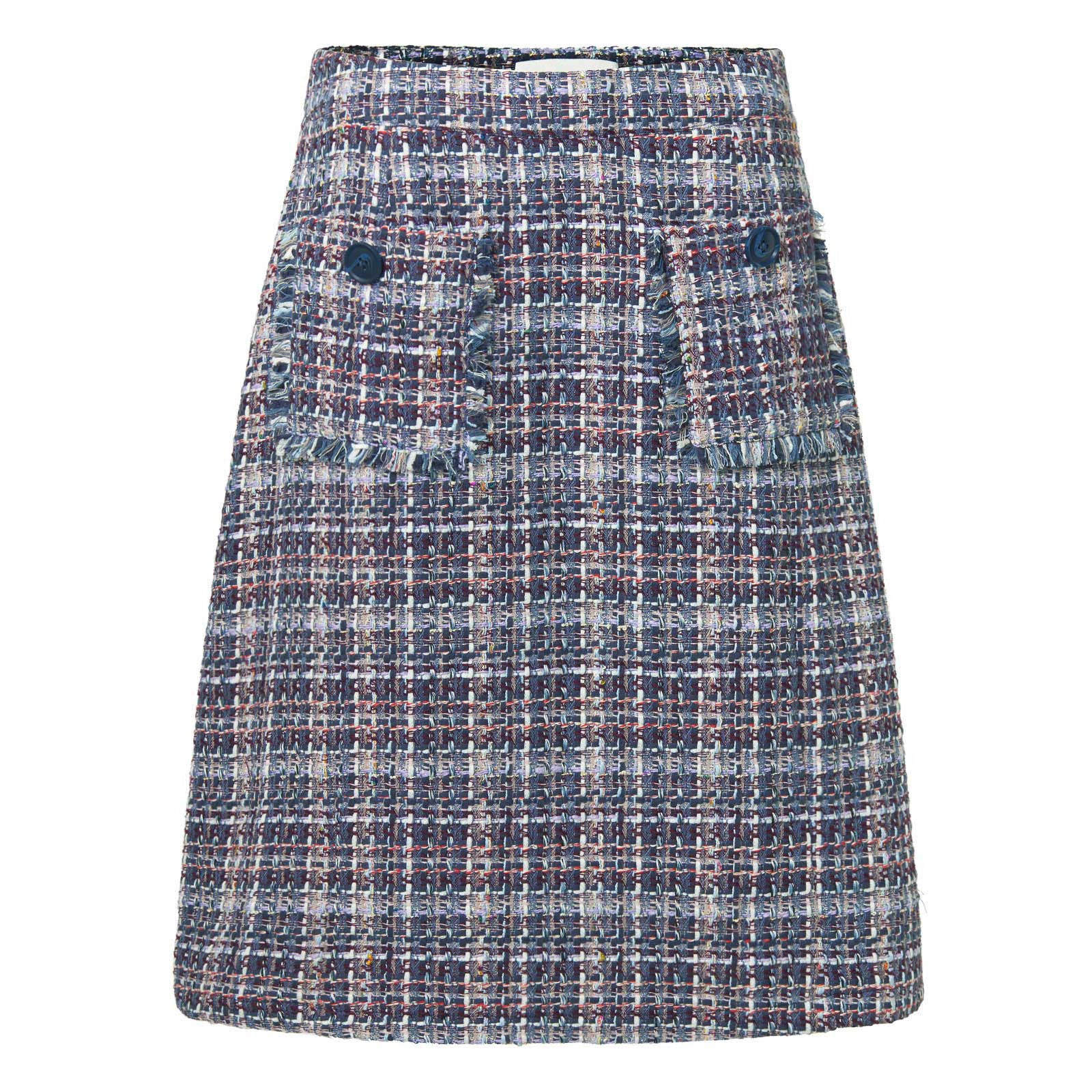 Falda de tweed campana