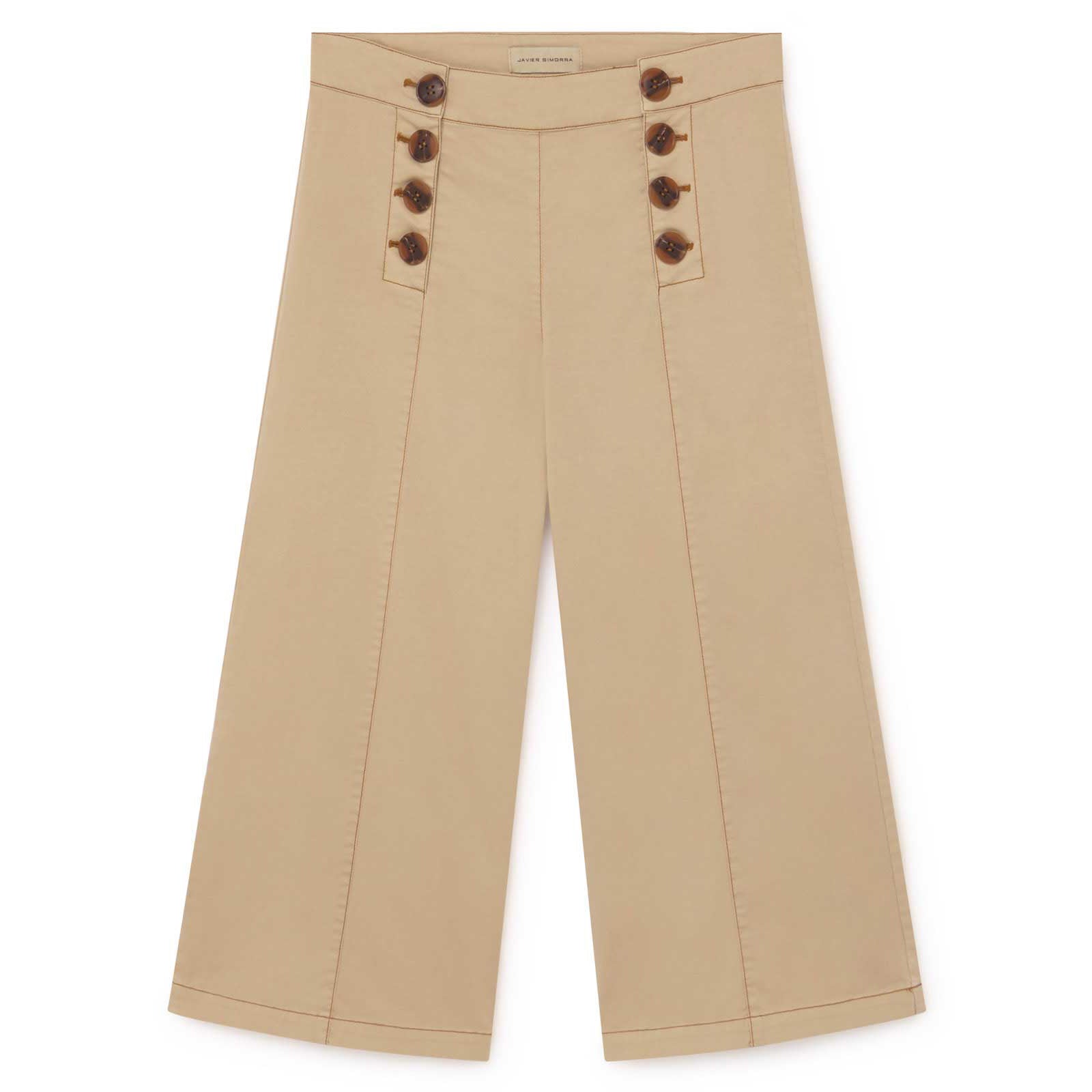 Pantalón cropped botones