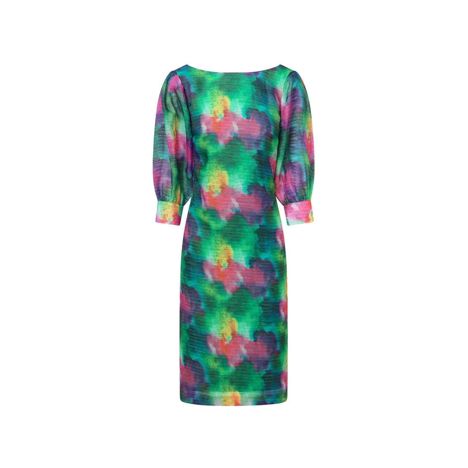 Printed organza dress