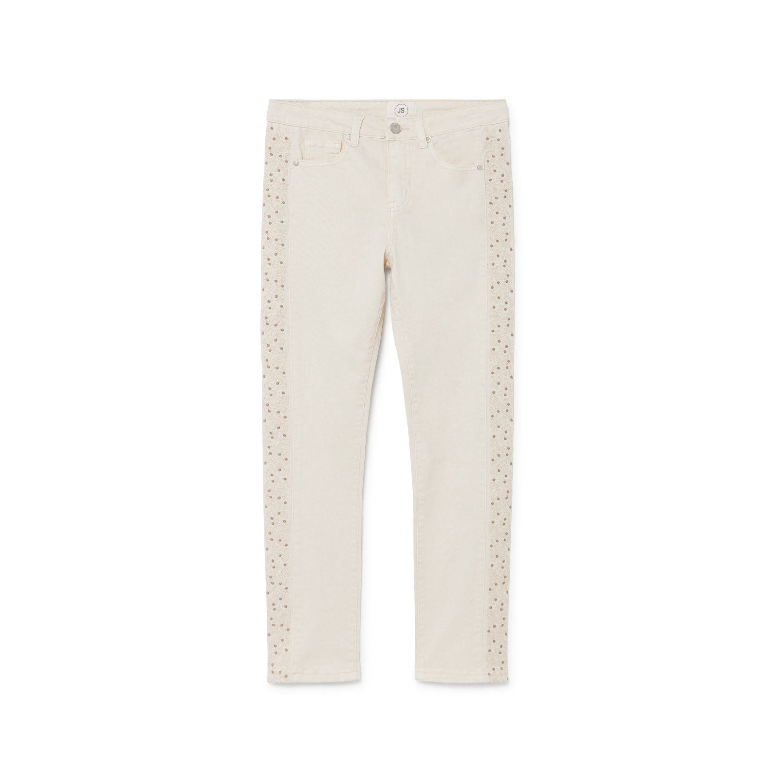Pantalón slim bordado