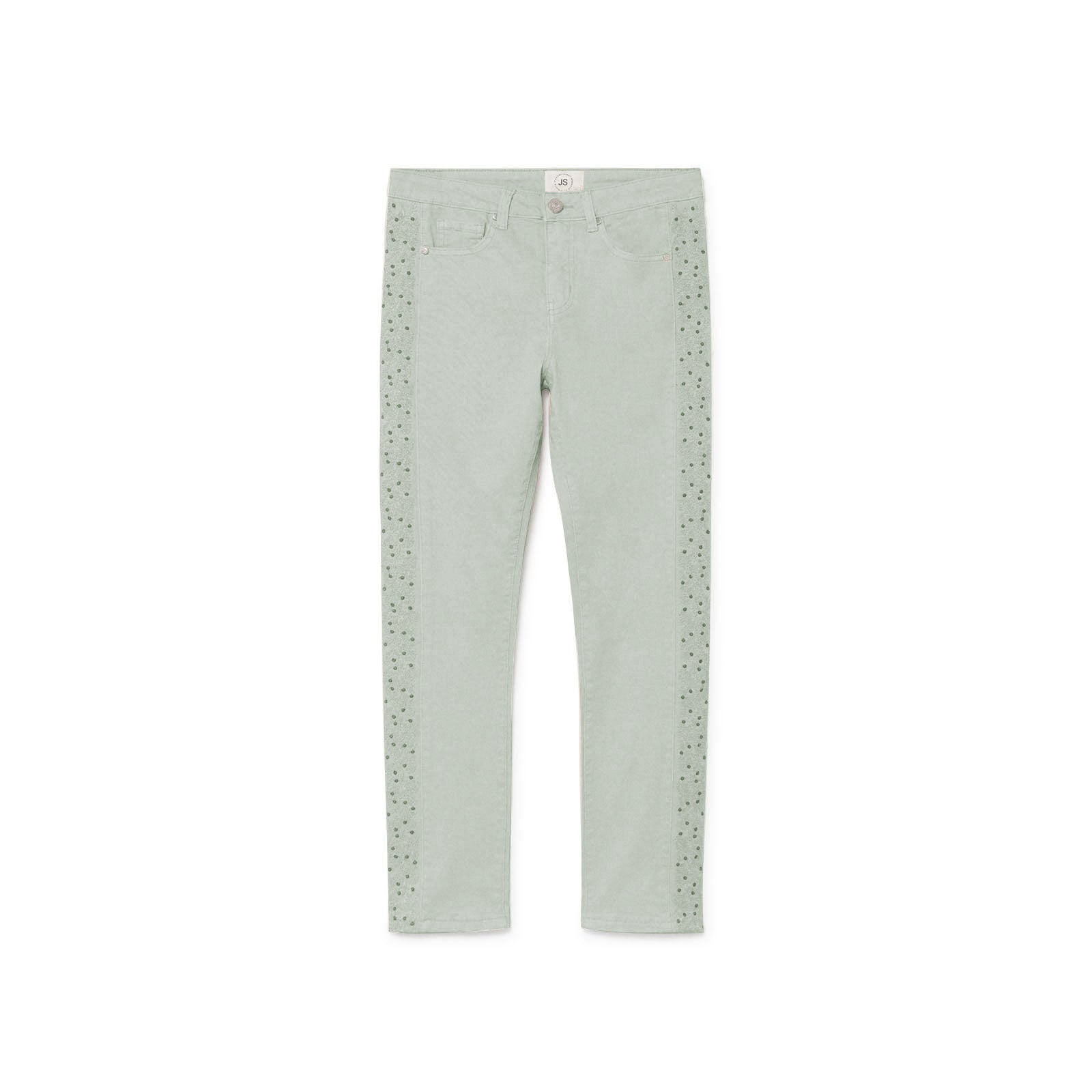 Pantalón slim bordado
