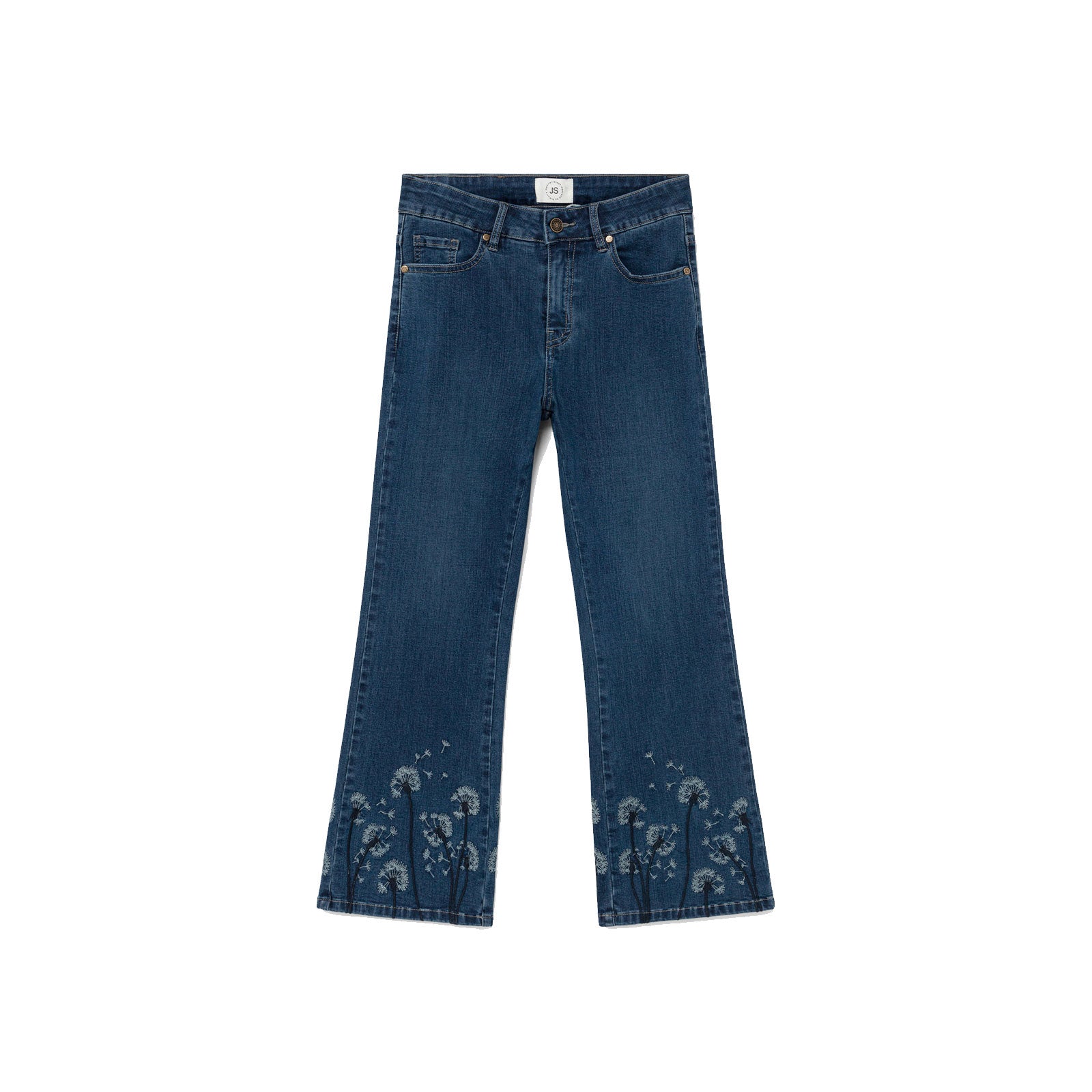Pantalón cropped bordado