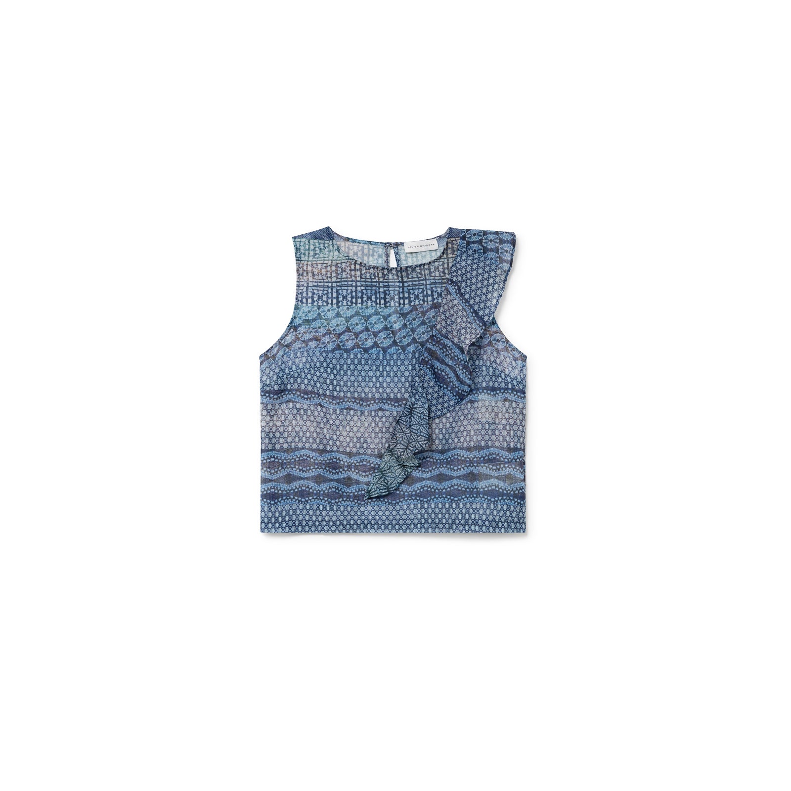 Top estampado volante